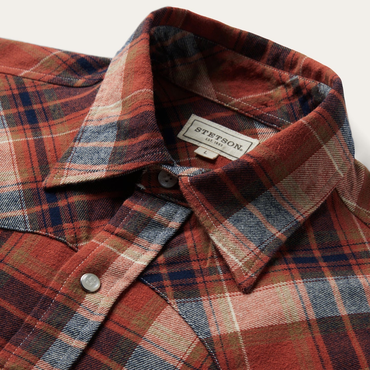 Brushed Twill Plaid Shirt Men