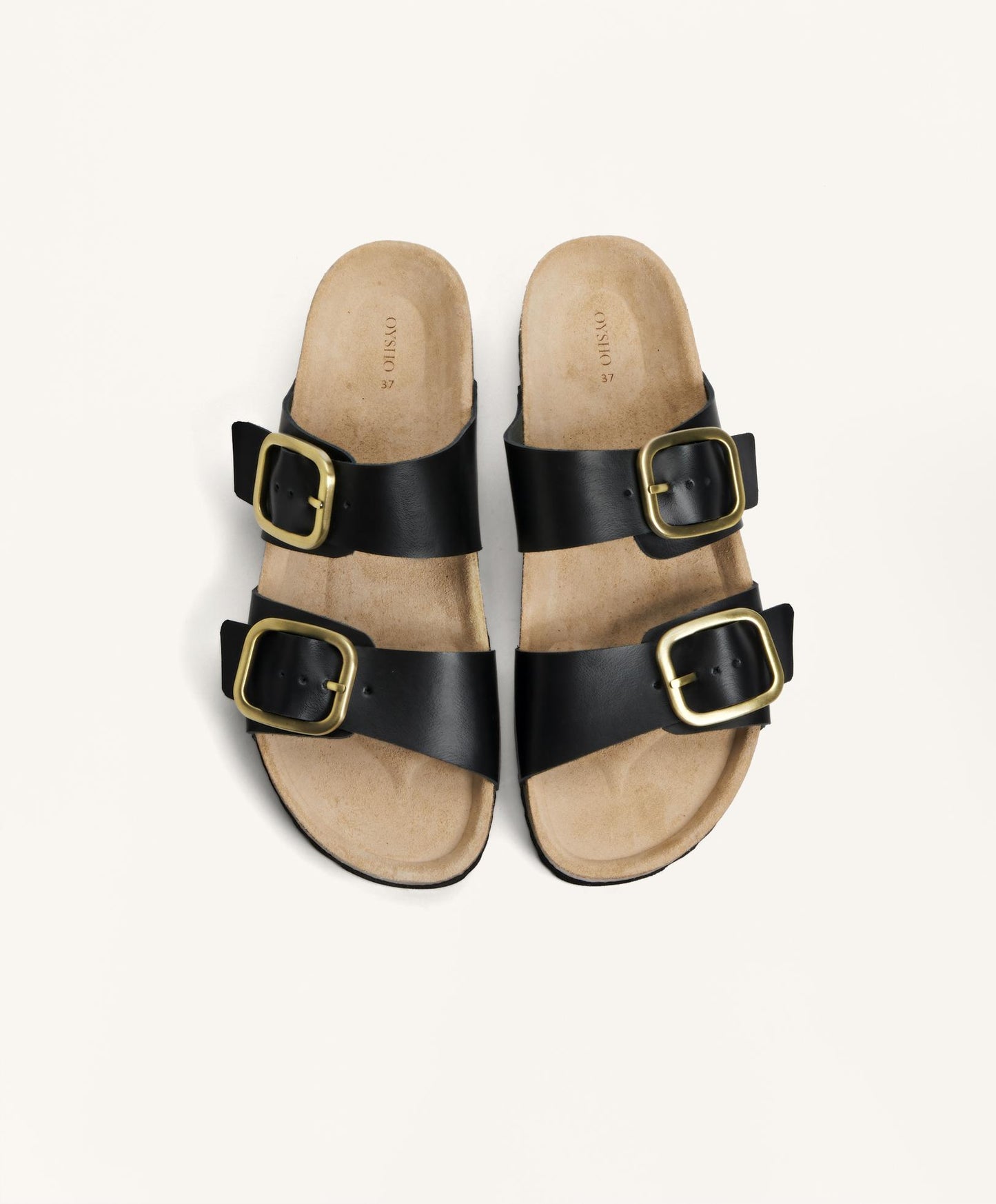 Leather buckle sandal