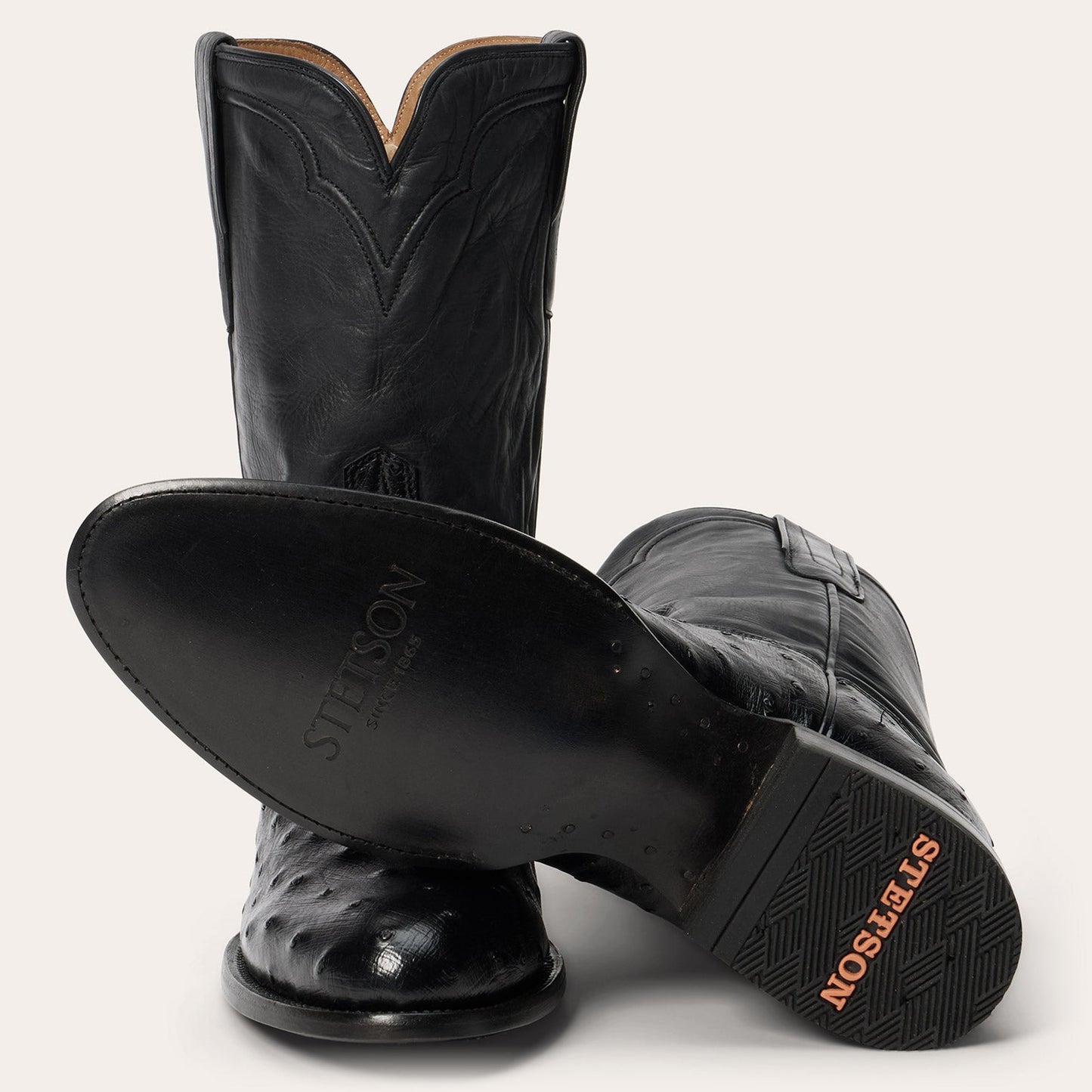 Austin Ostrich Roper Boots Men