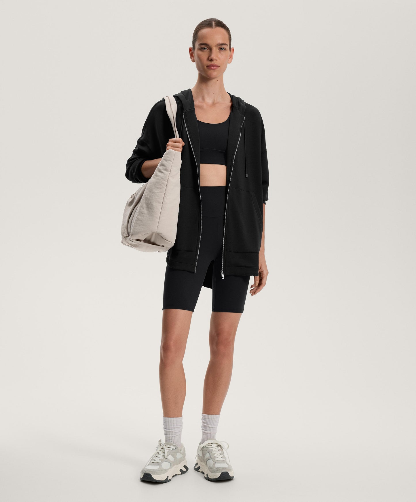 Shopper bag with front pocket