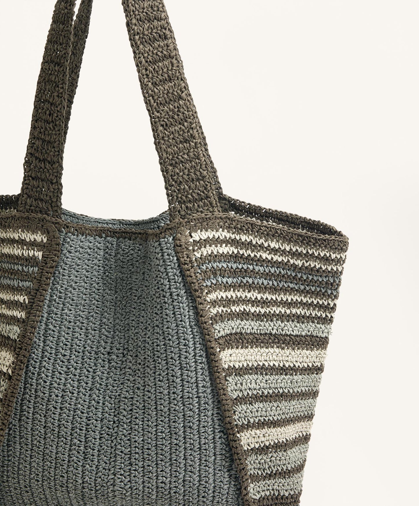 Striped shopper bag