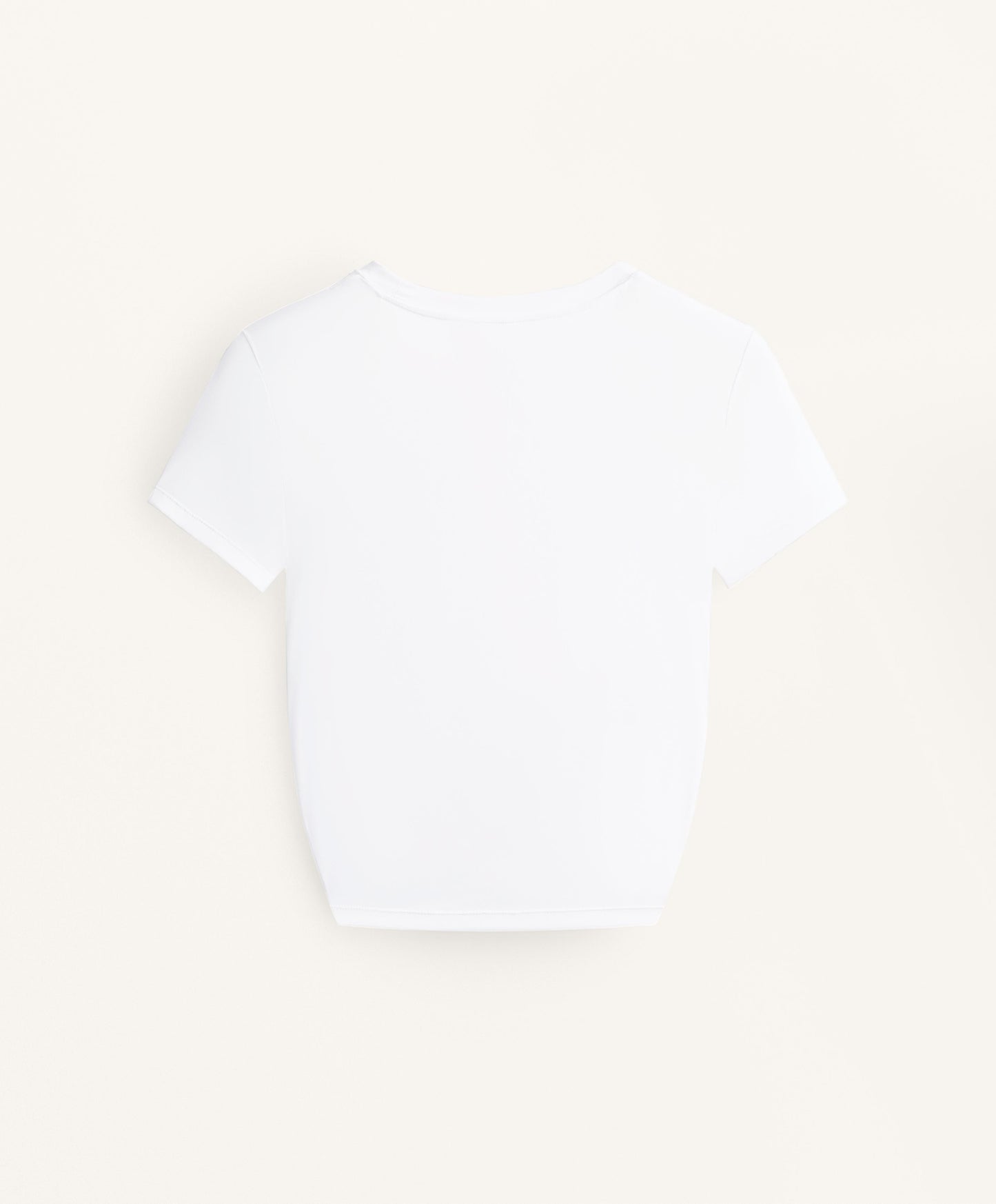 Gathered crop short sleeve T-shirt