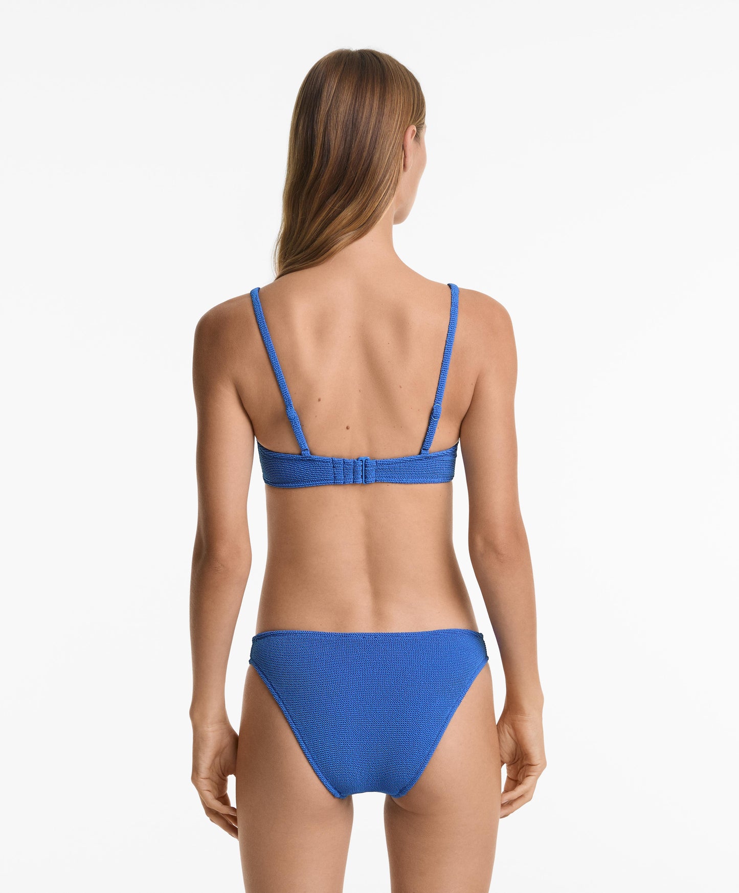 Halterneck crinkle bikini top