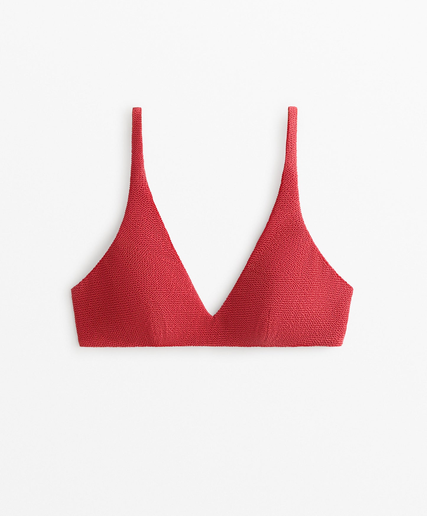 Halterneck crinkle bikini top