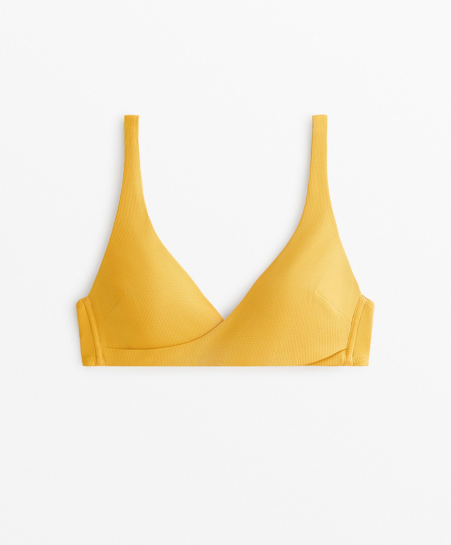 Piqu¨¦ crossover halterneck bikini top