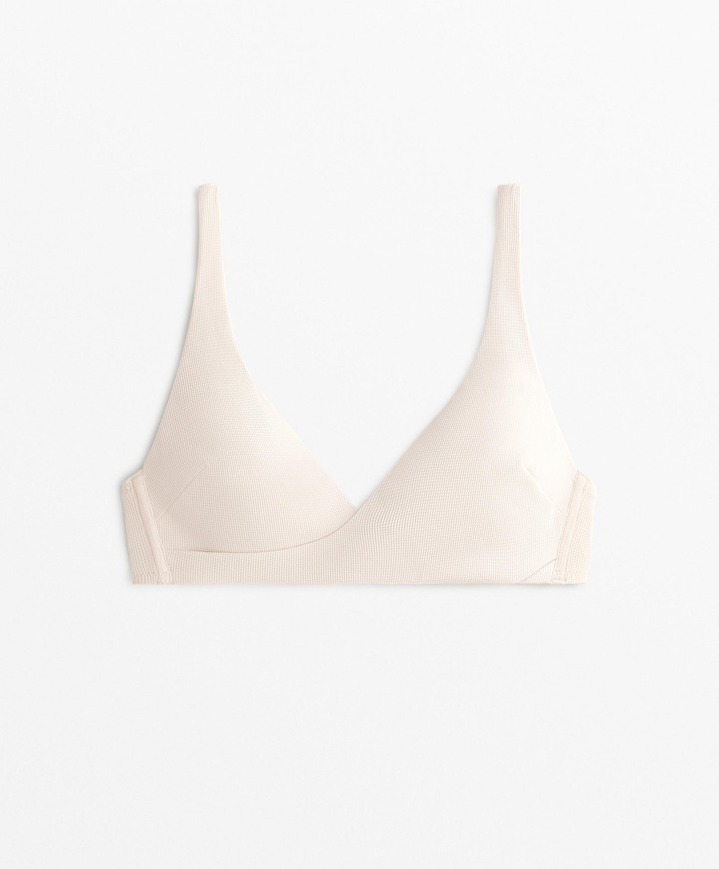 Piqu¨¦ crossover halterneck bikini top