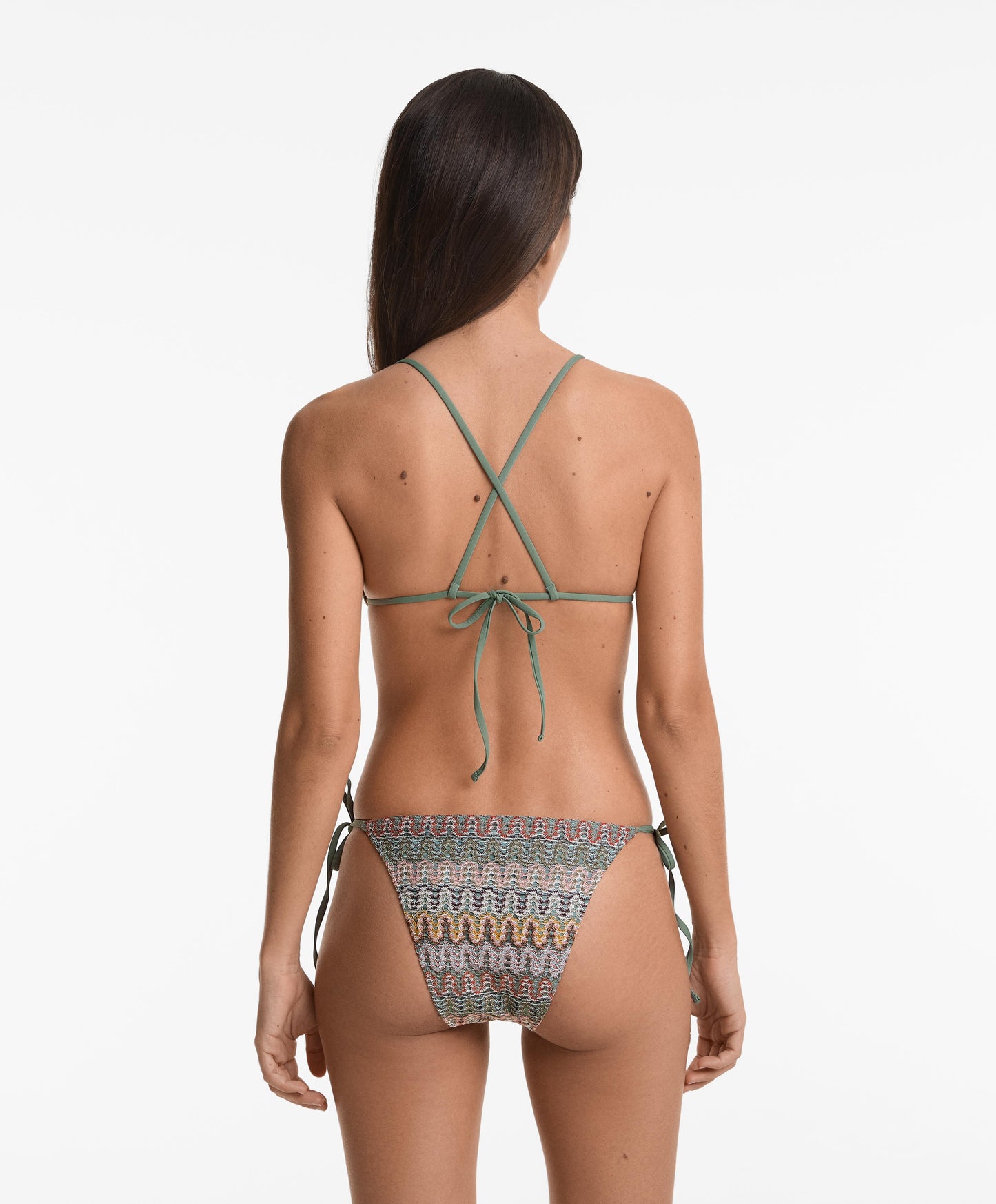 Crochet triangle bikini top
