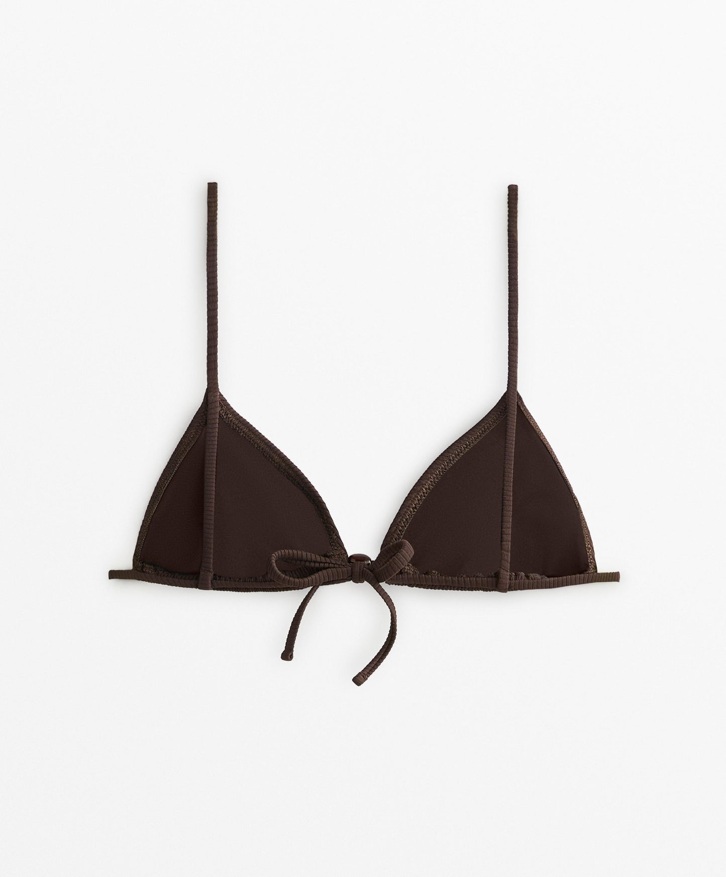 Rib triangle bikini top