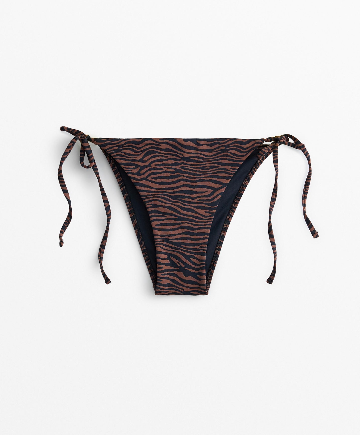 Medium-coverage jacquard tie bikini briefs