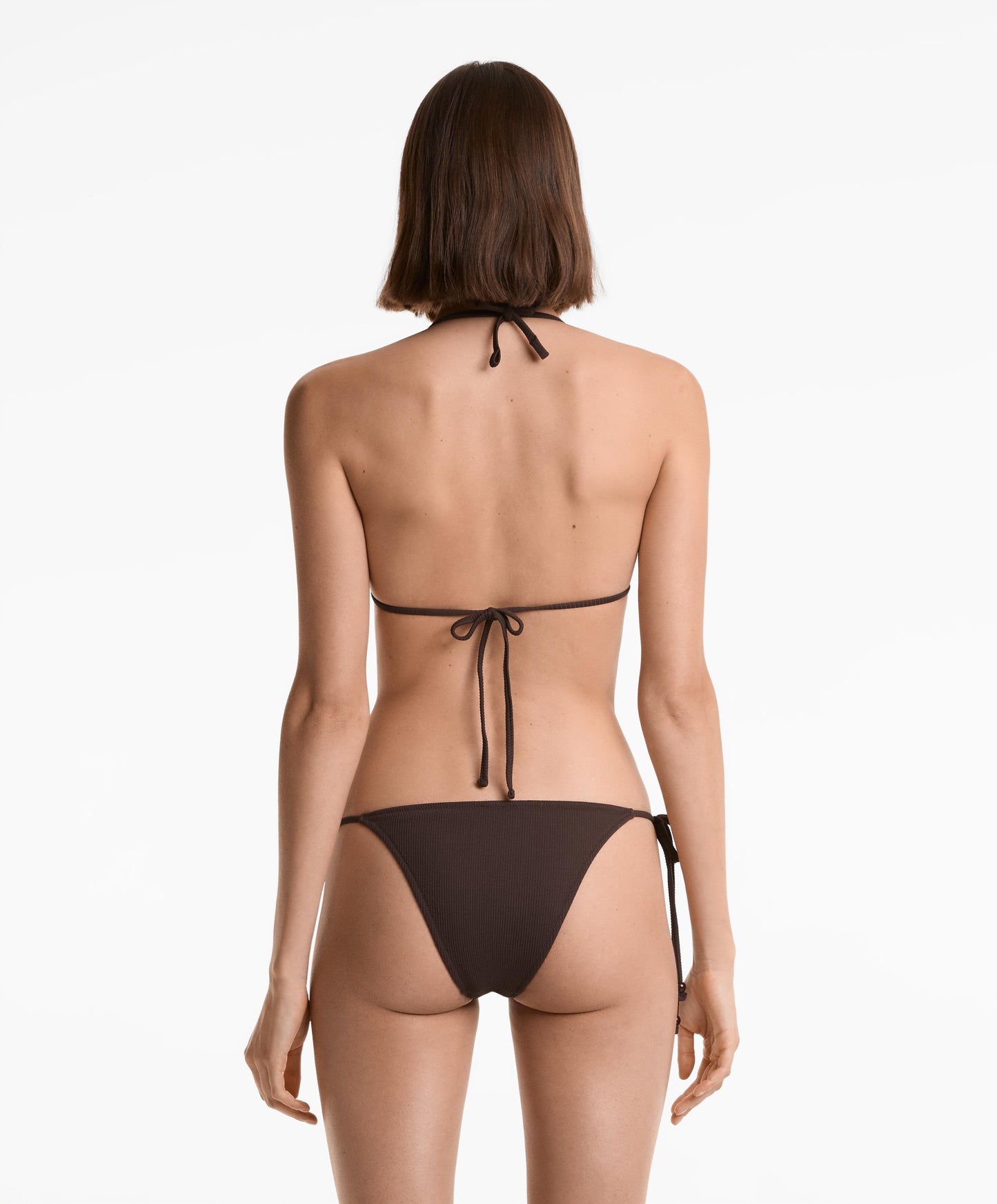 Medium-coverage tie rib bikini briefs