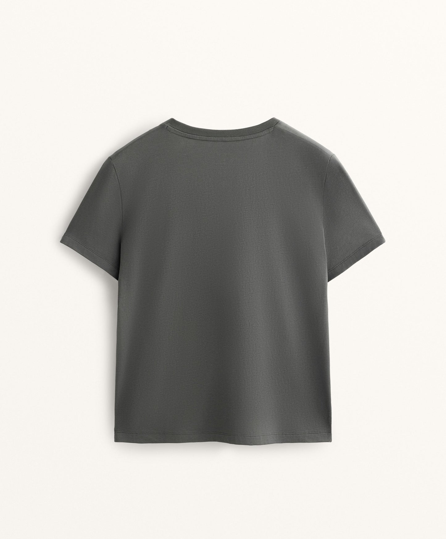 Cotton blend V-neck T-shirt