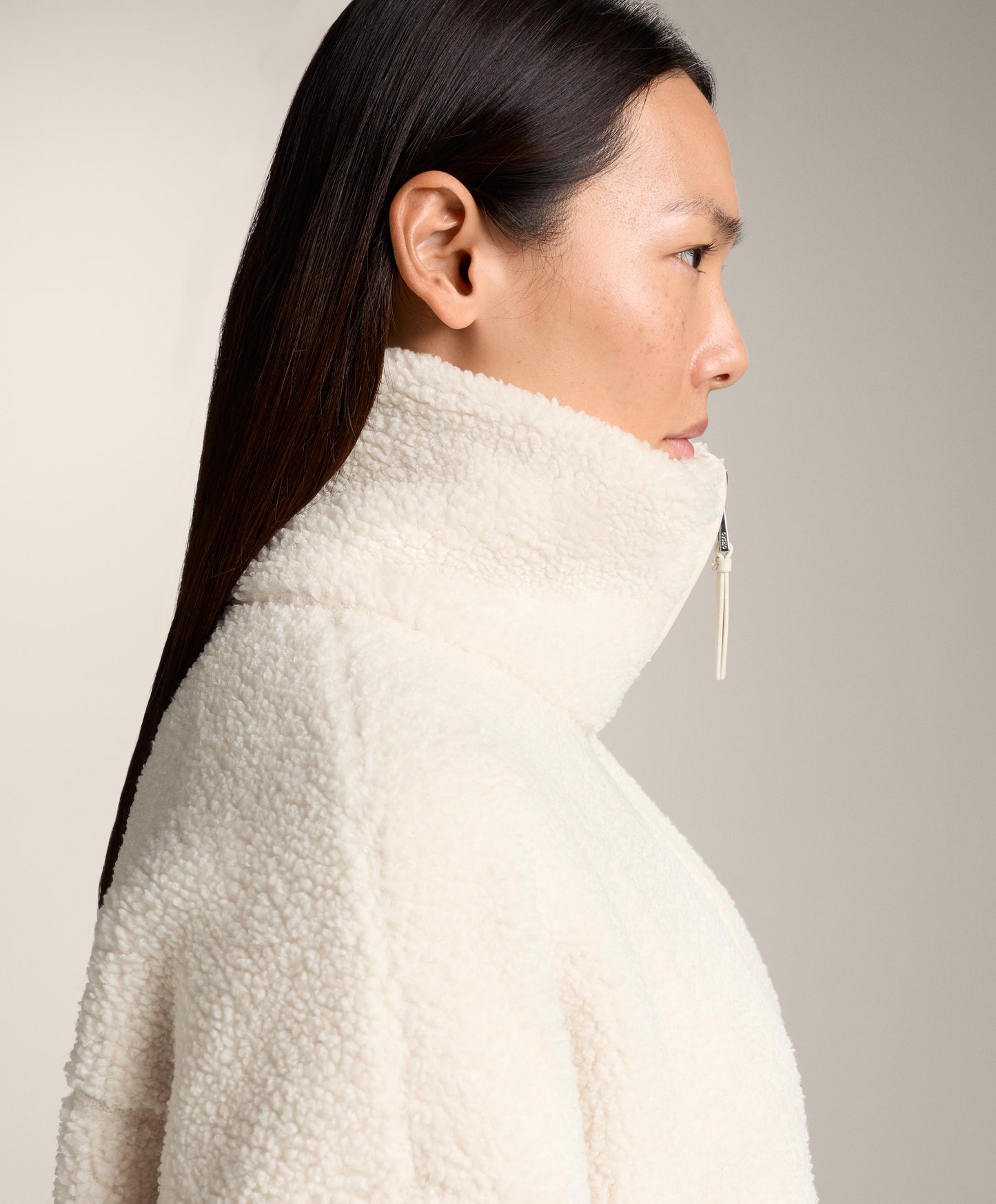 Faux-shearling oversize jacket