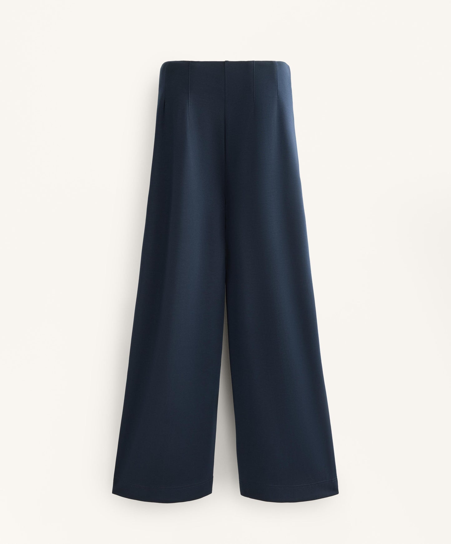 Straight-leg soft-touch modal trousers with crease
