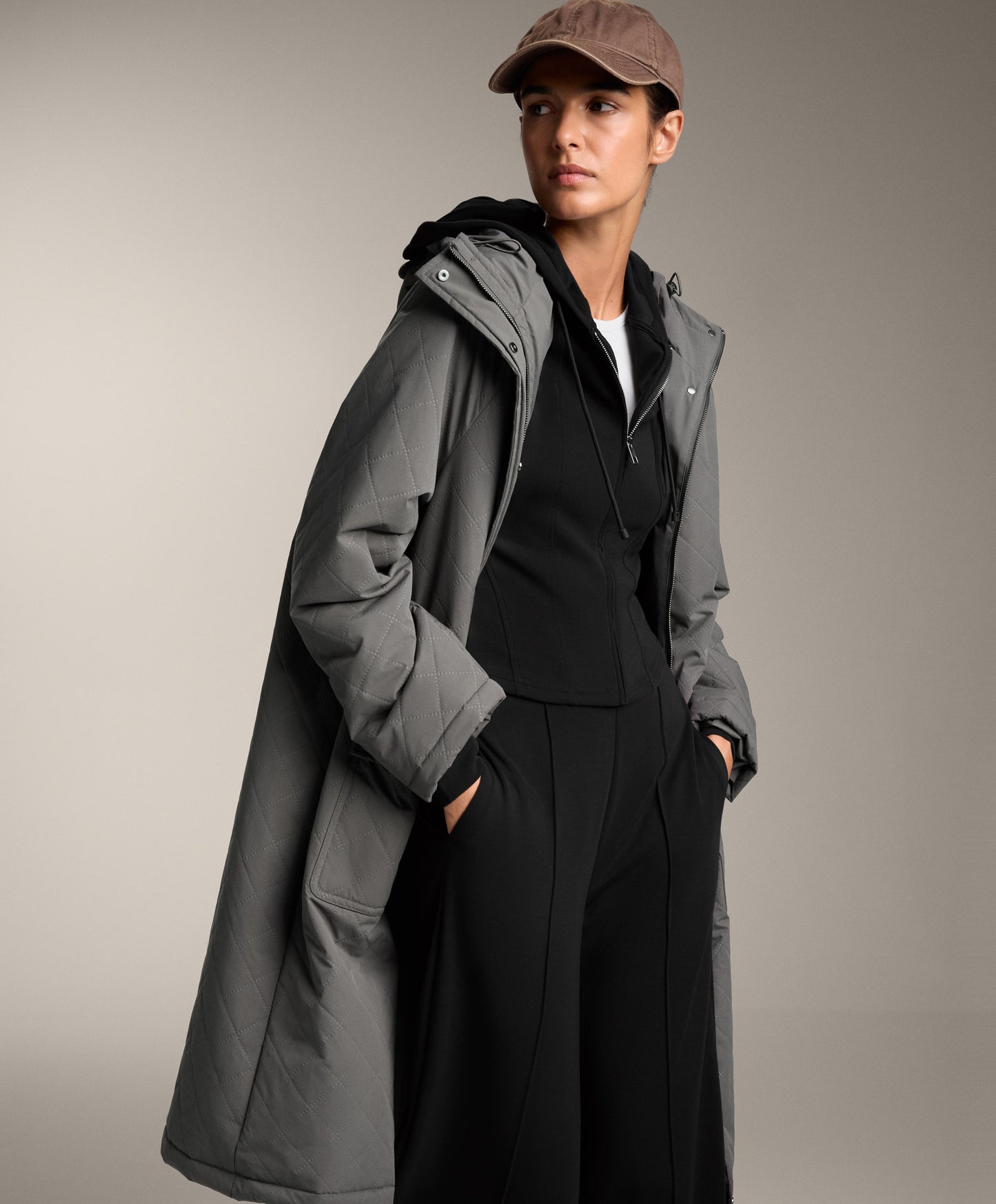 Straight-leg soft-touch modal trousers with crease