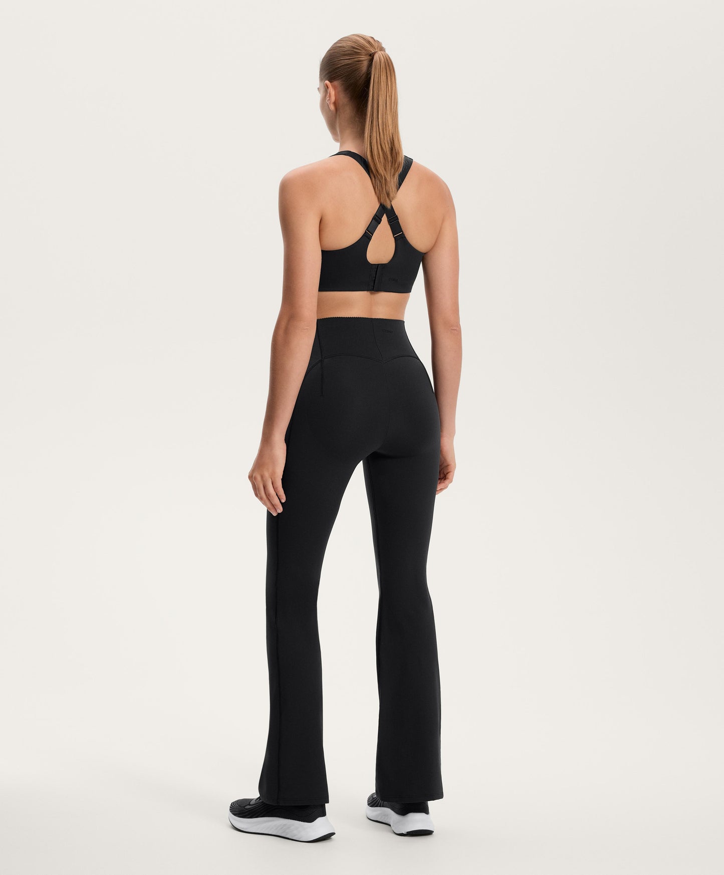 High rise Compressive raise up flare trousers