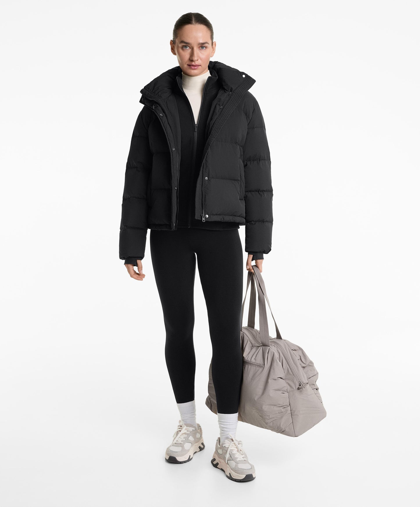 Long super extra warm seamless technical jacket