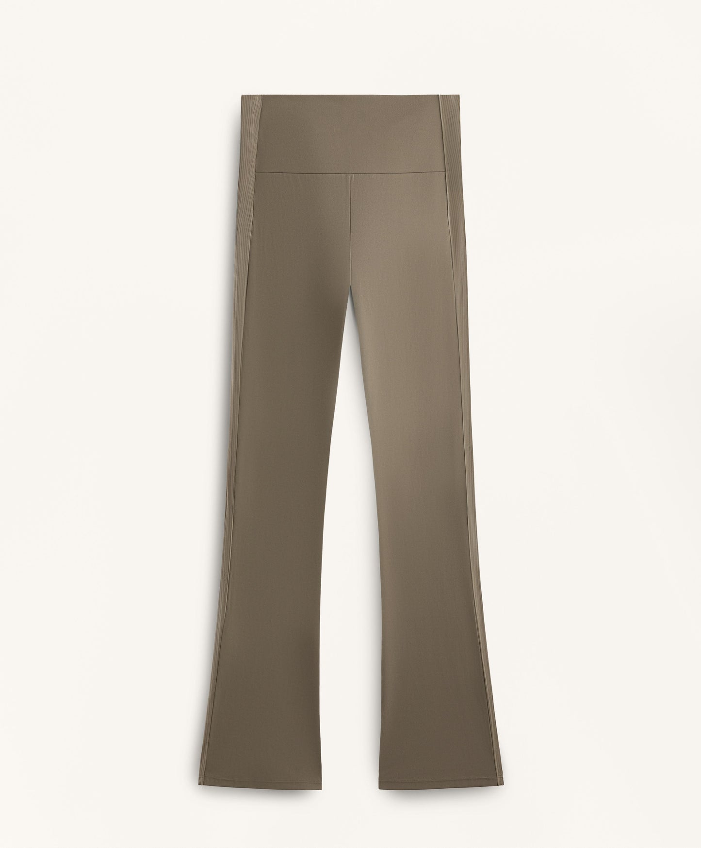 High-rise Comfortlux rib flare trousers