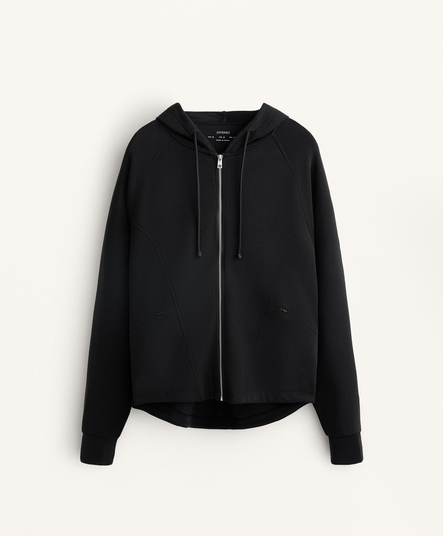 Boxy hooded jacket with soft-feel modal