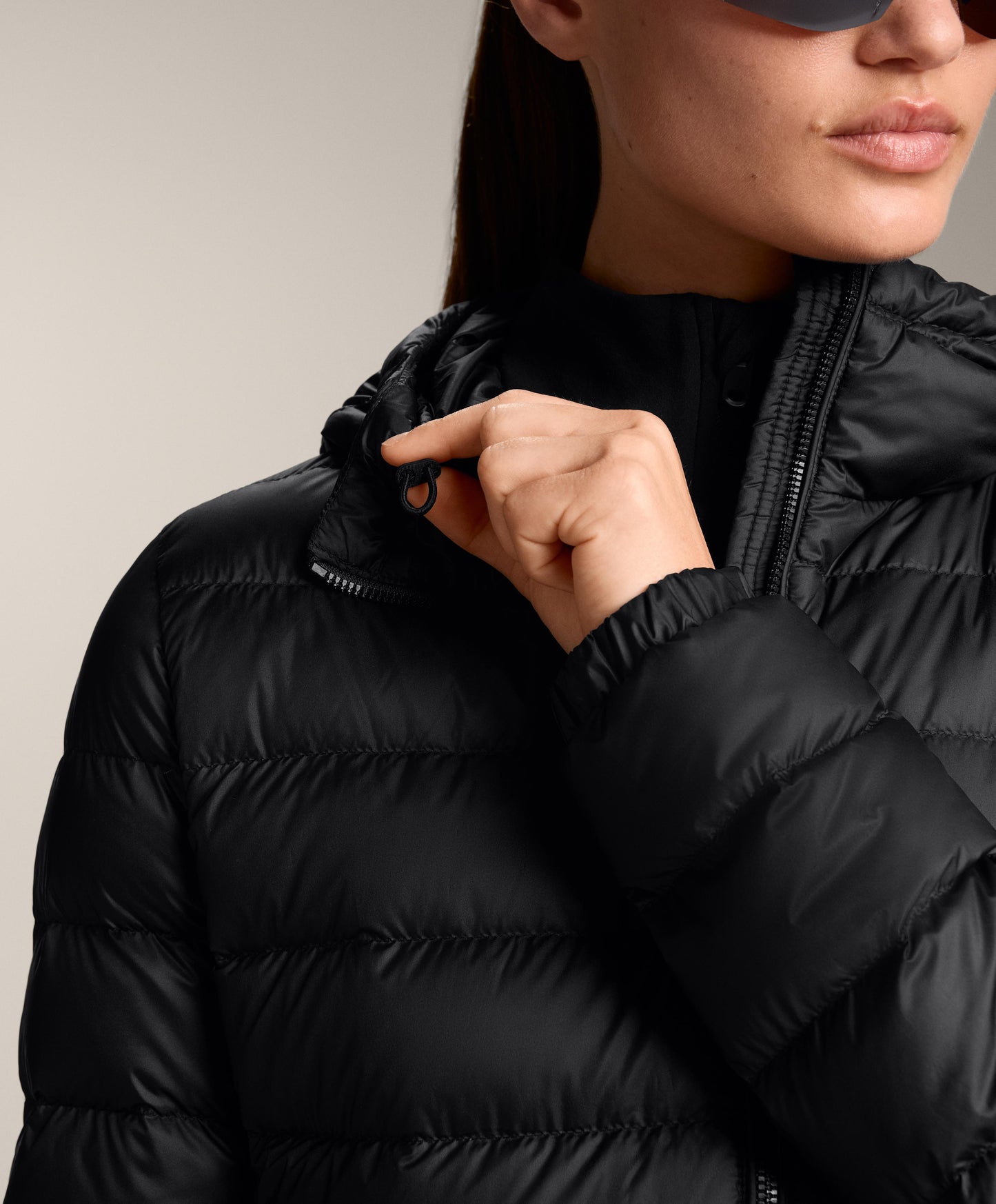 Lightweight packable 100% down water-repellent jacket