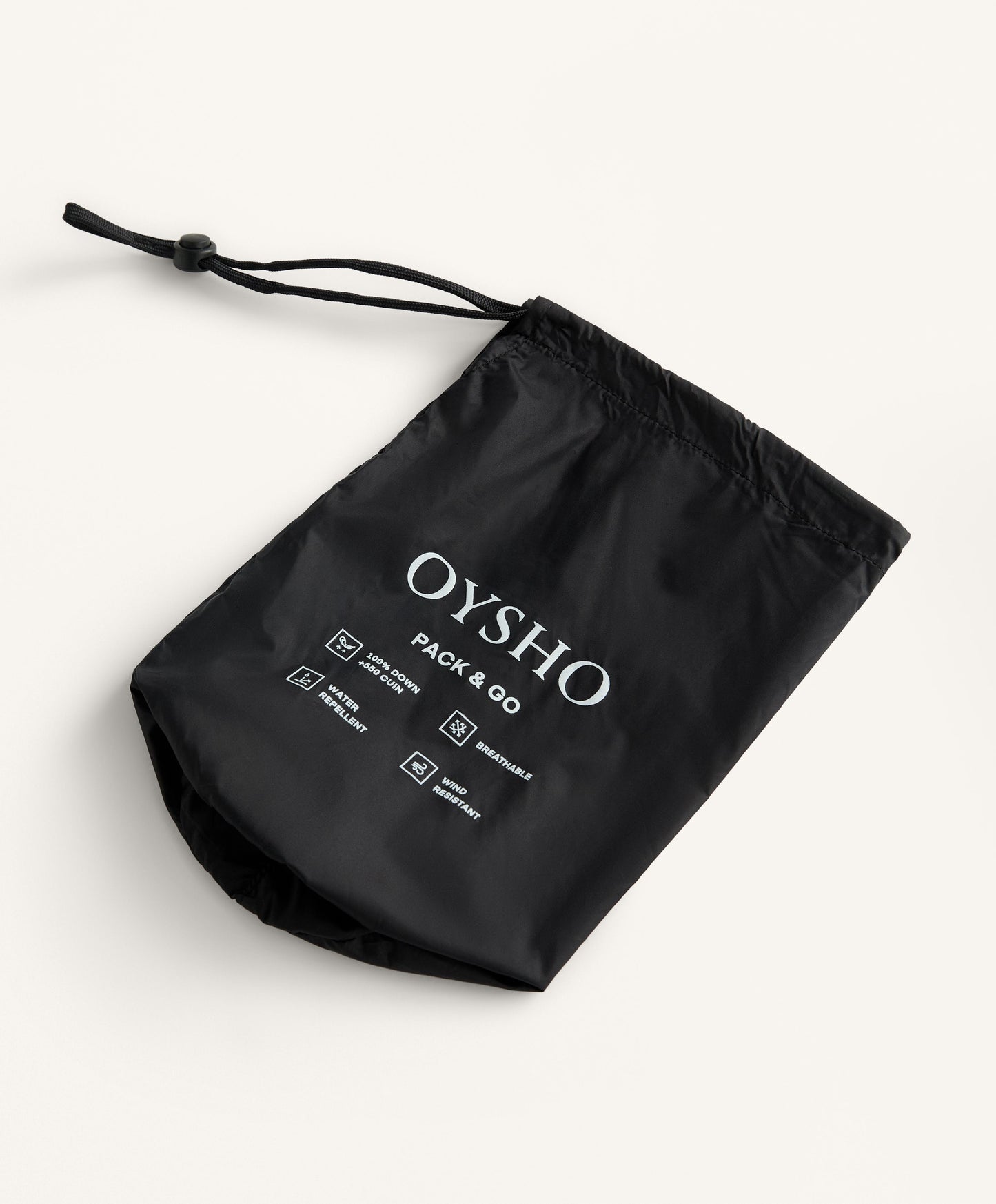 Lightweight packable 100% down water-repellent jacket