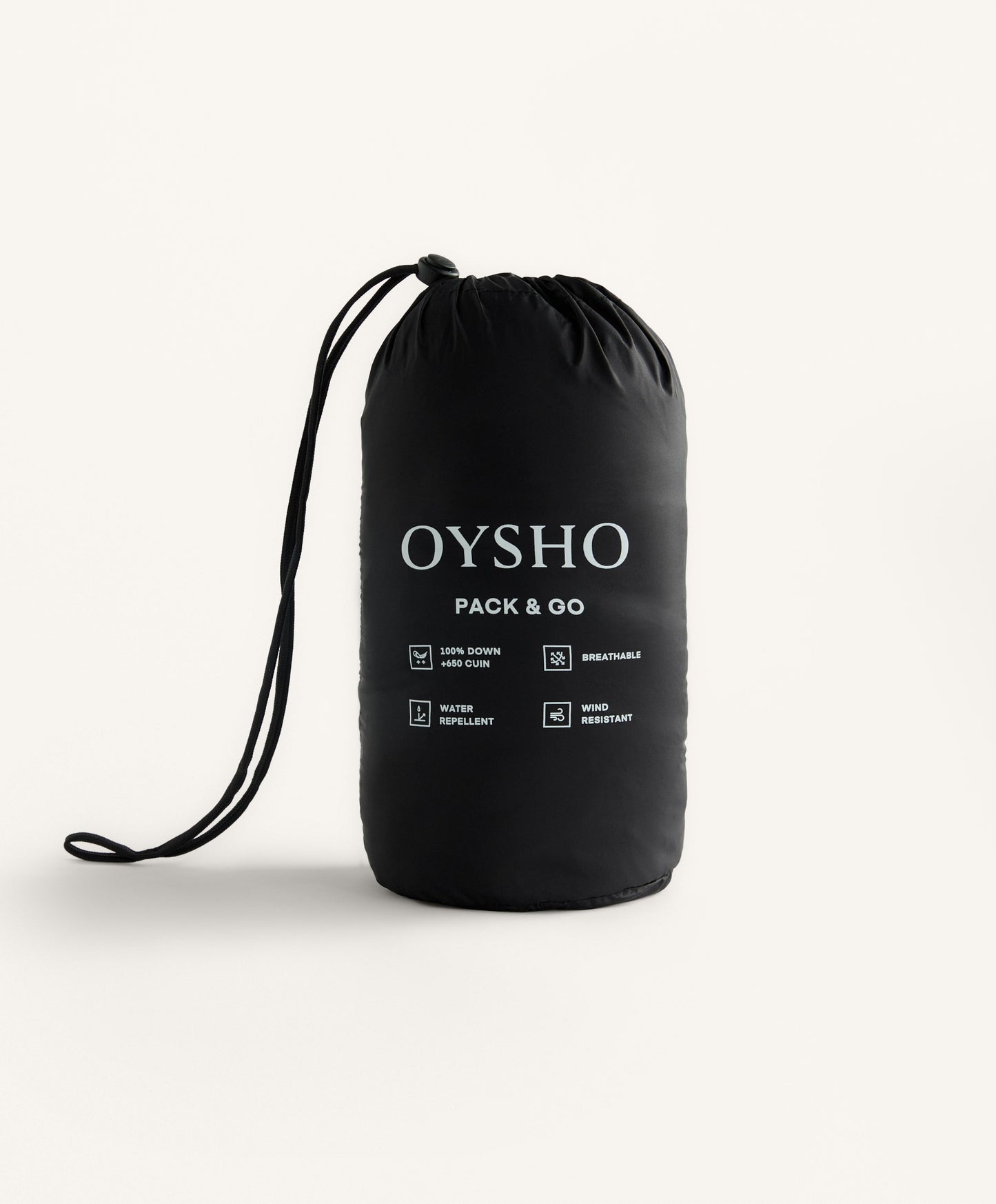 Lightweight packable 100% down water-repellent jacket