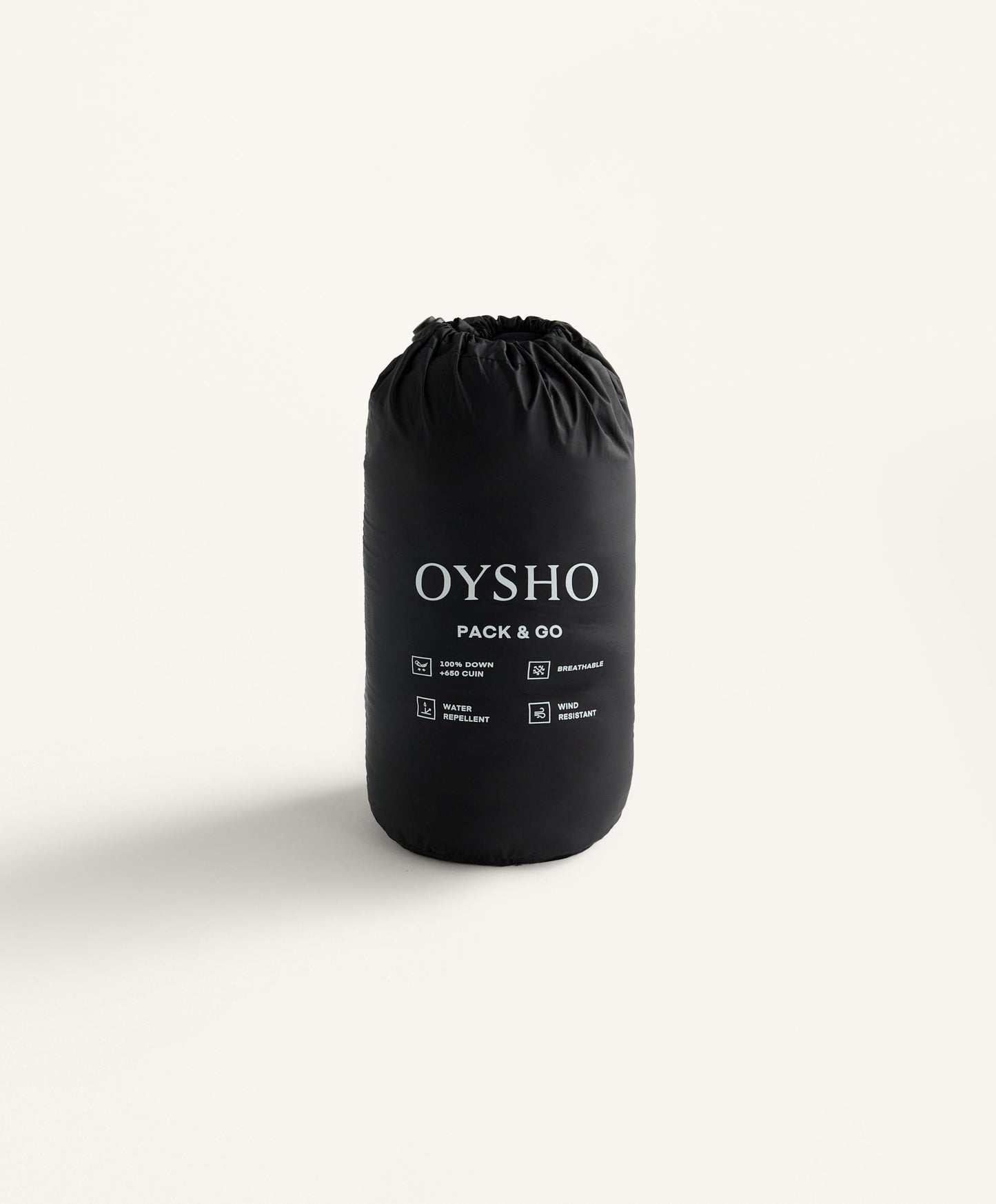Lightweight packable 100% down water-repellent jacket