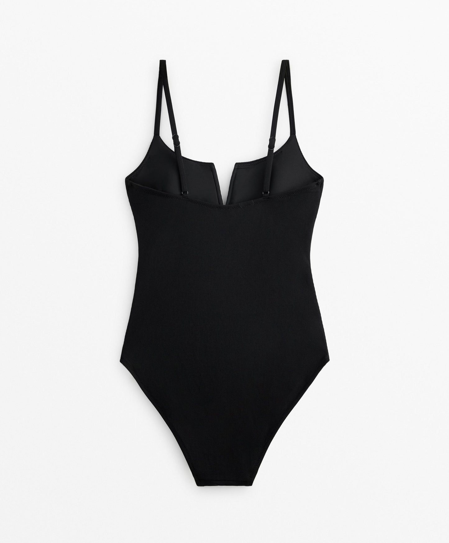 Piqu¨¦ V-neck swimsuit