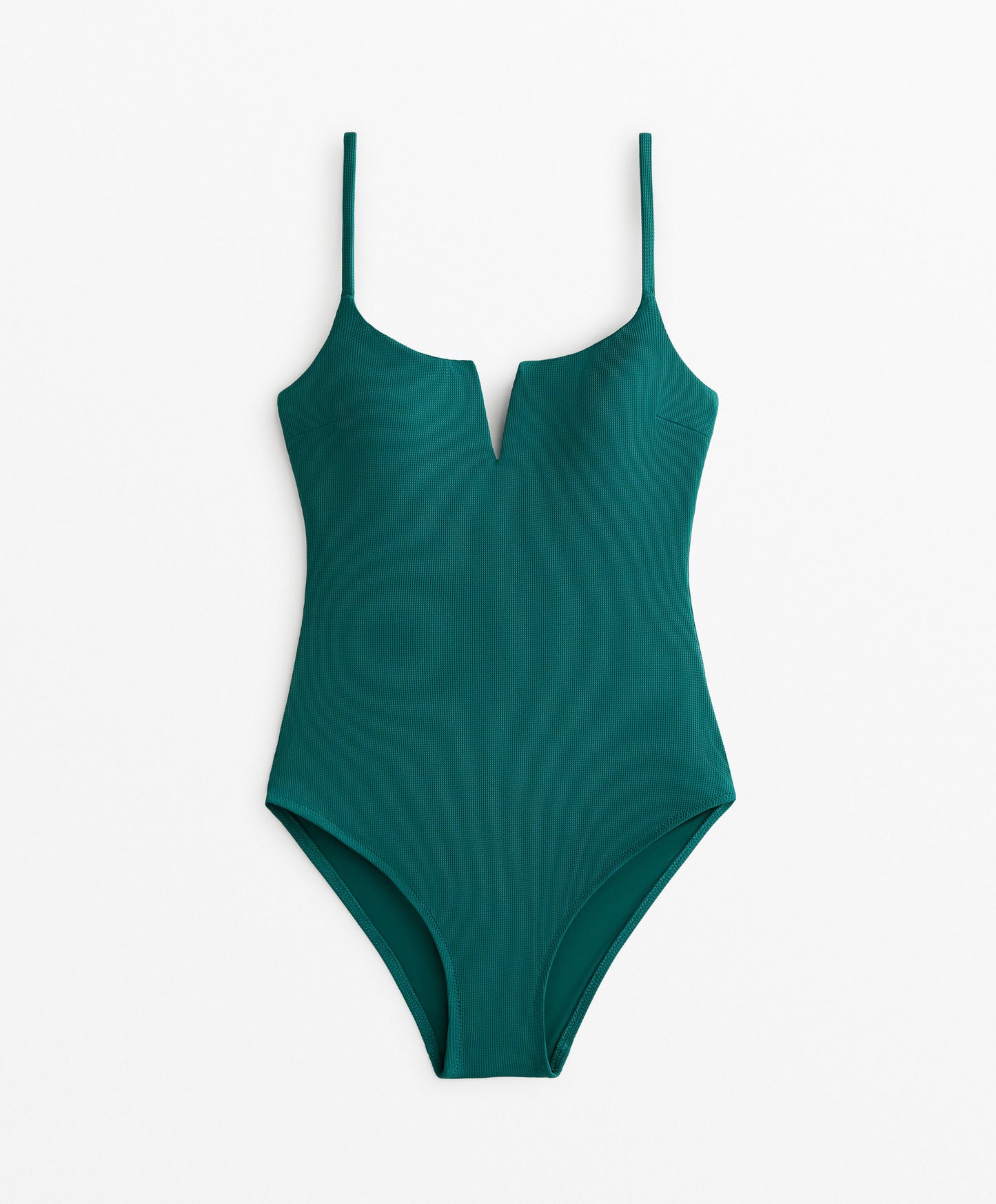 Piqu¨¦ V-neck swimsuit