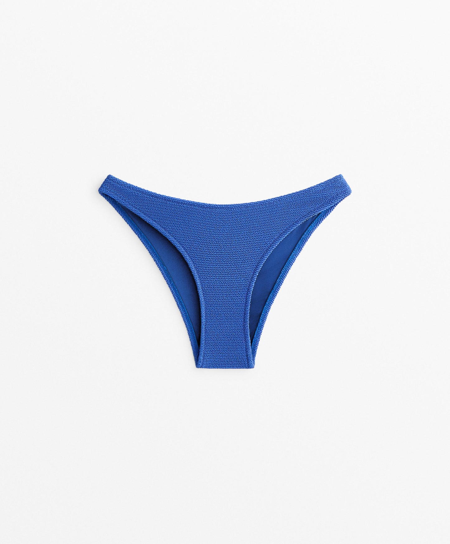 U-Cut Crinkle Mid-Rise Bikini Bottoms