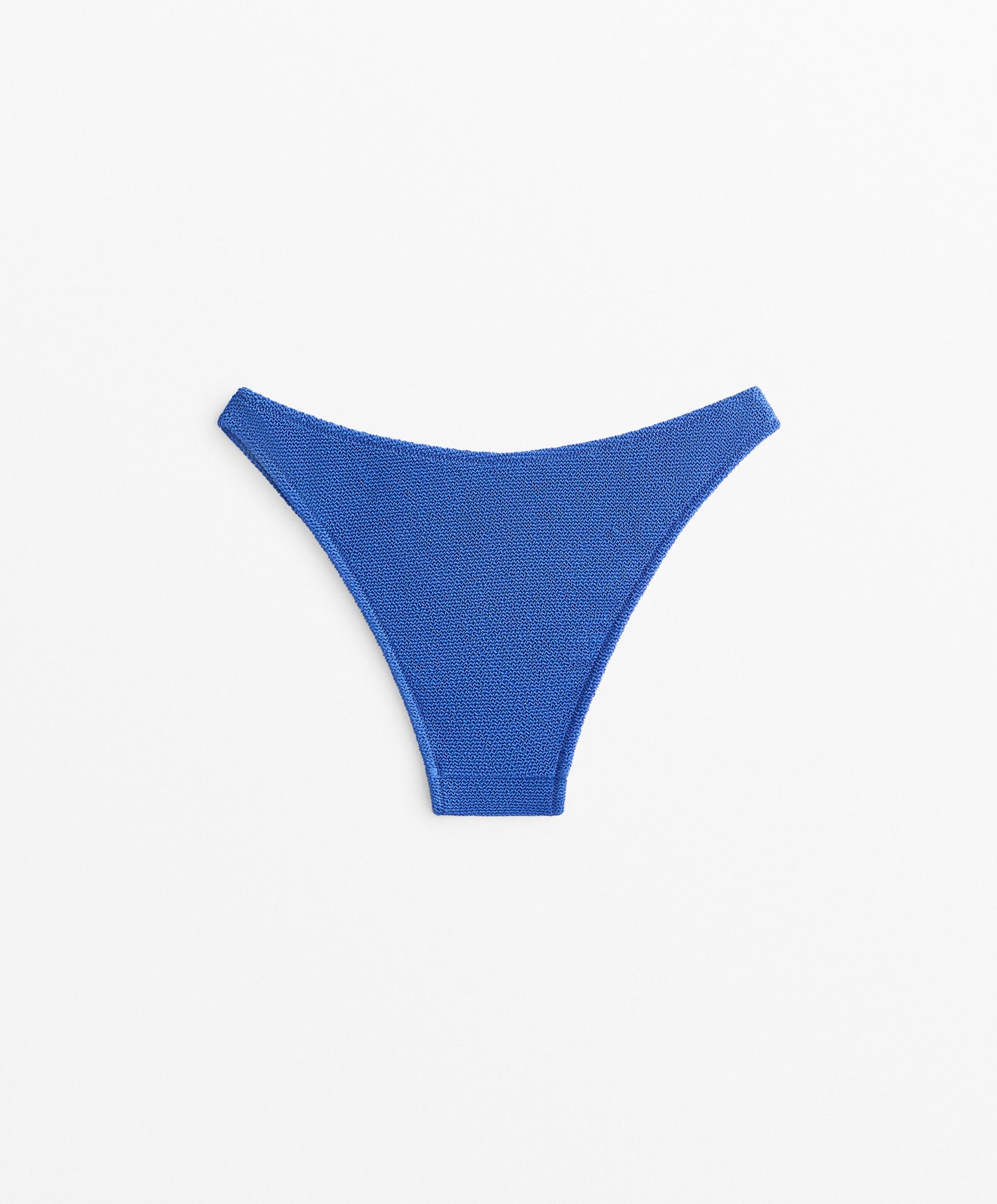 U-Cut Crinkle Mid-Rise Bikini Bottoms