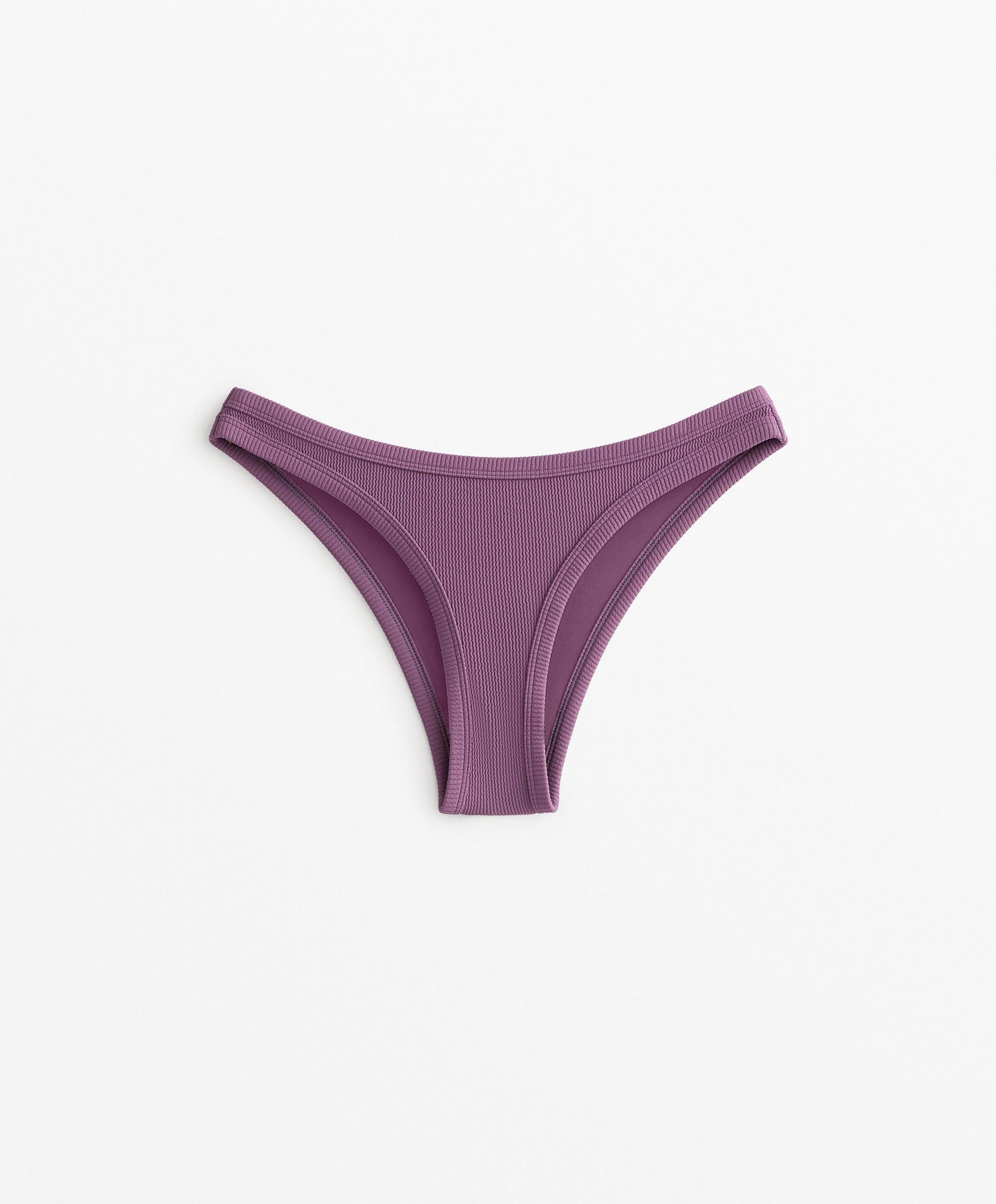 Ribbed U-cut medium bikini bottoms