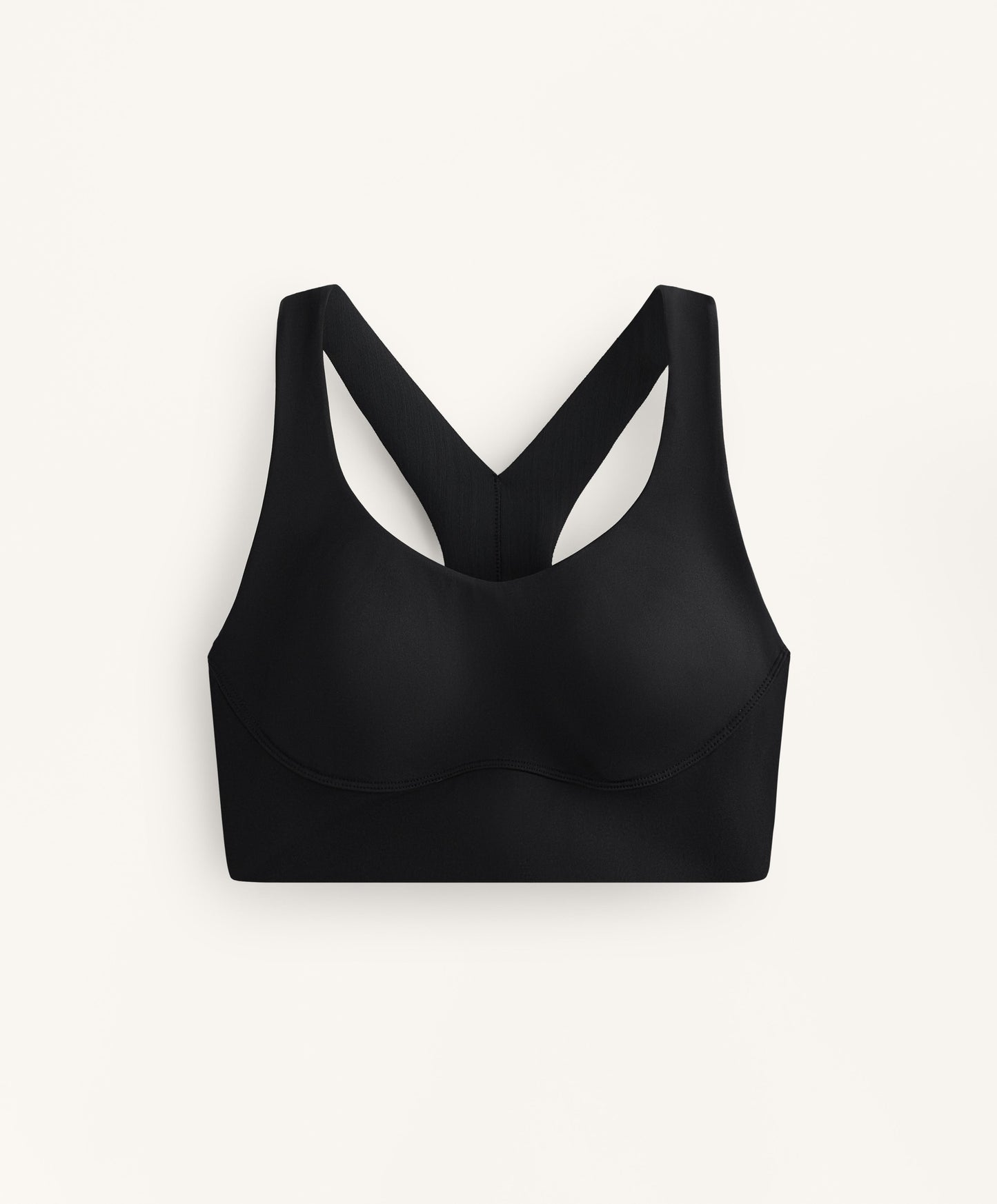 Compressive medium-support bra with cups