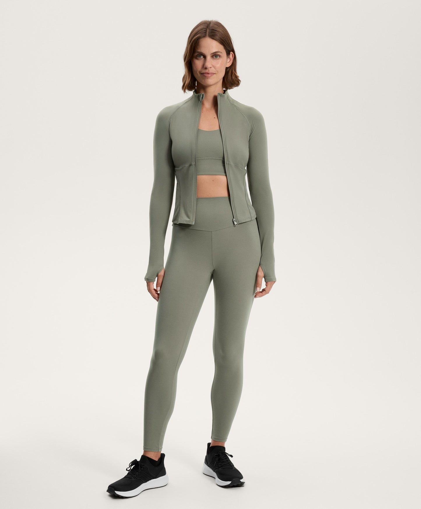 Light warm technical jacket with seams