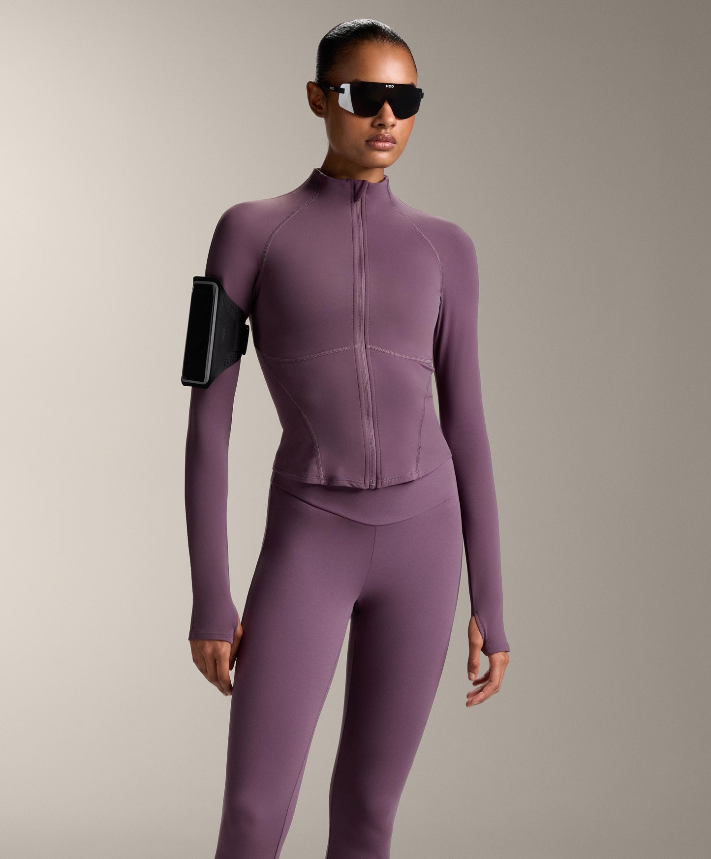 Light warm technical jacket with seams