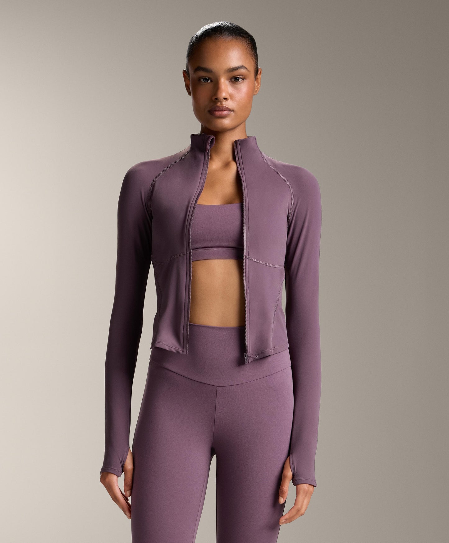 Light warm technical jacket with seams