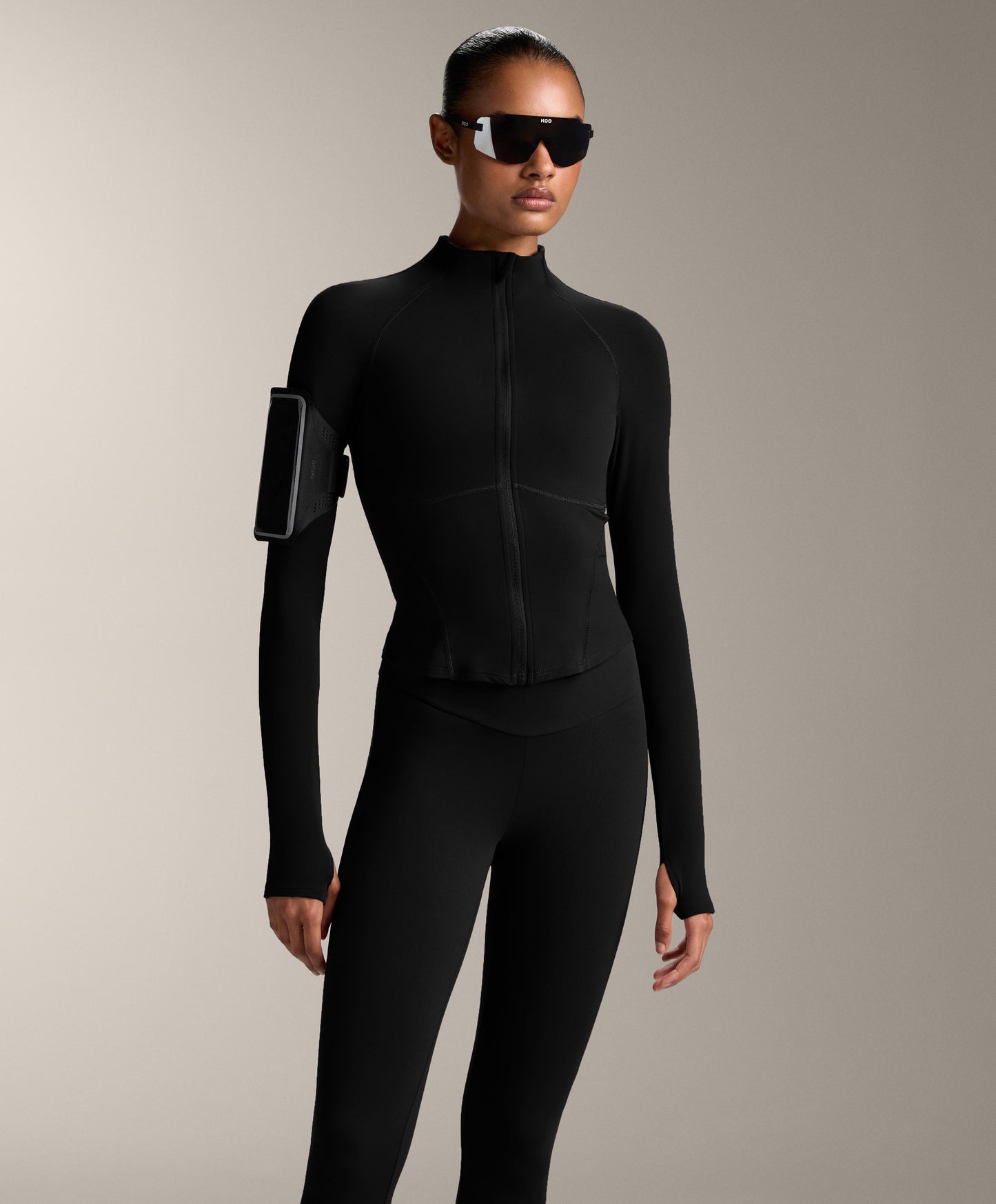 Light warm technical jacket with seams