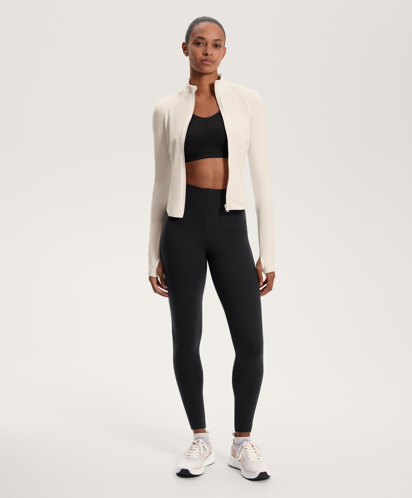 Light warm technical jacket with seams