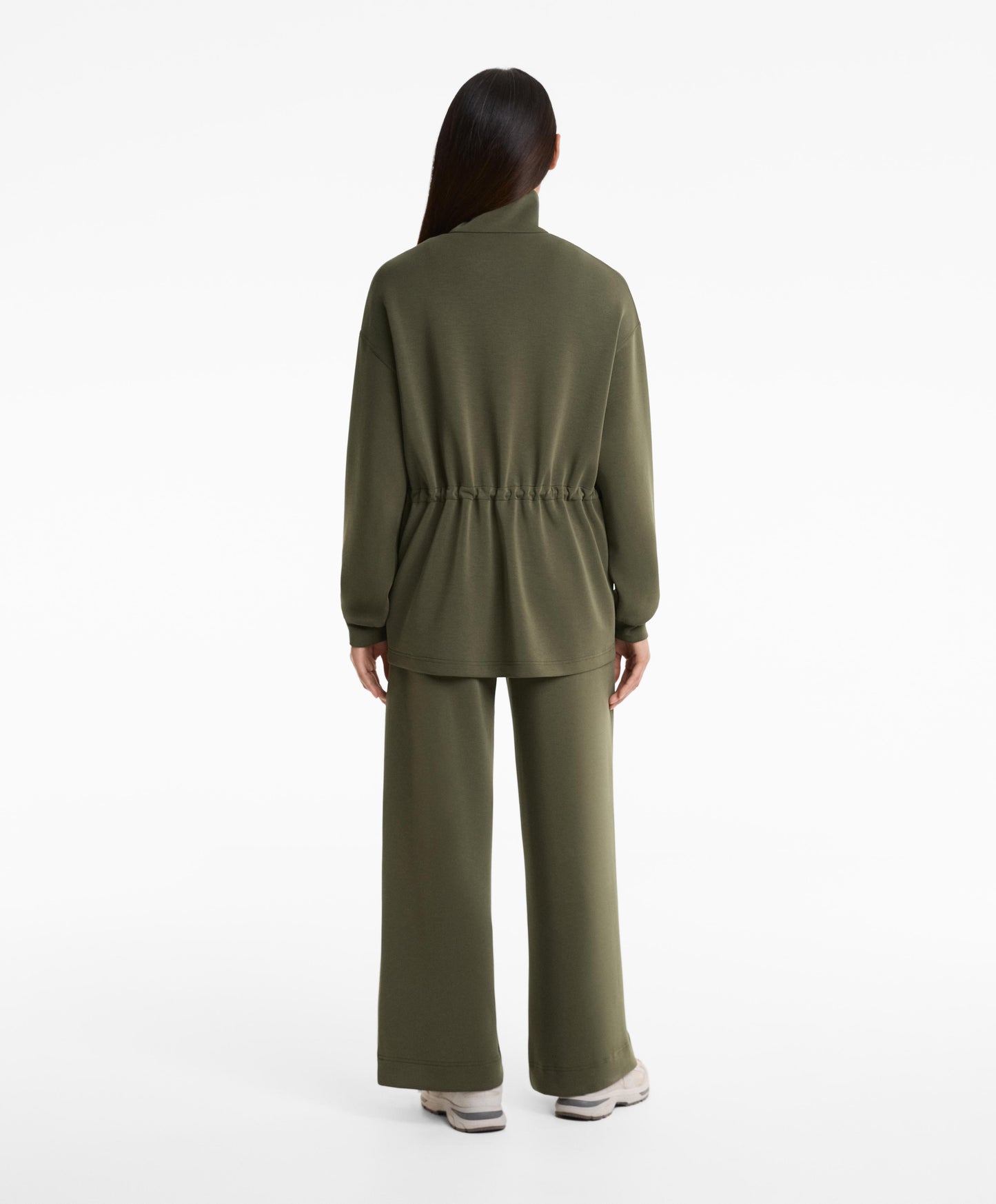 Long pockets jacket with soft touch modal