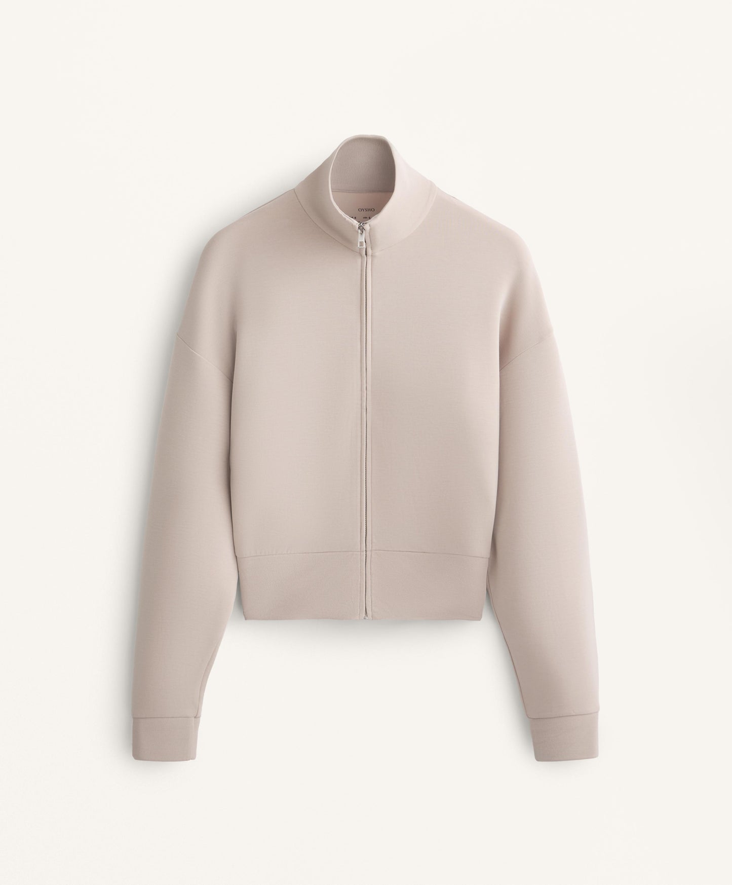 Soft-touch high neck jacket with modal