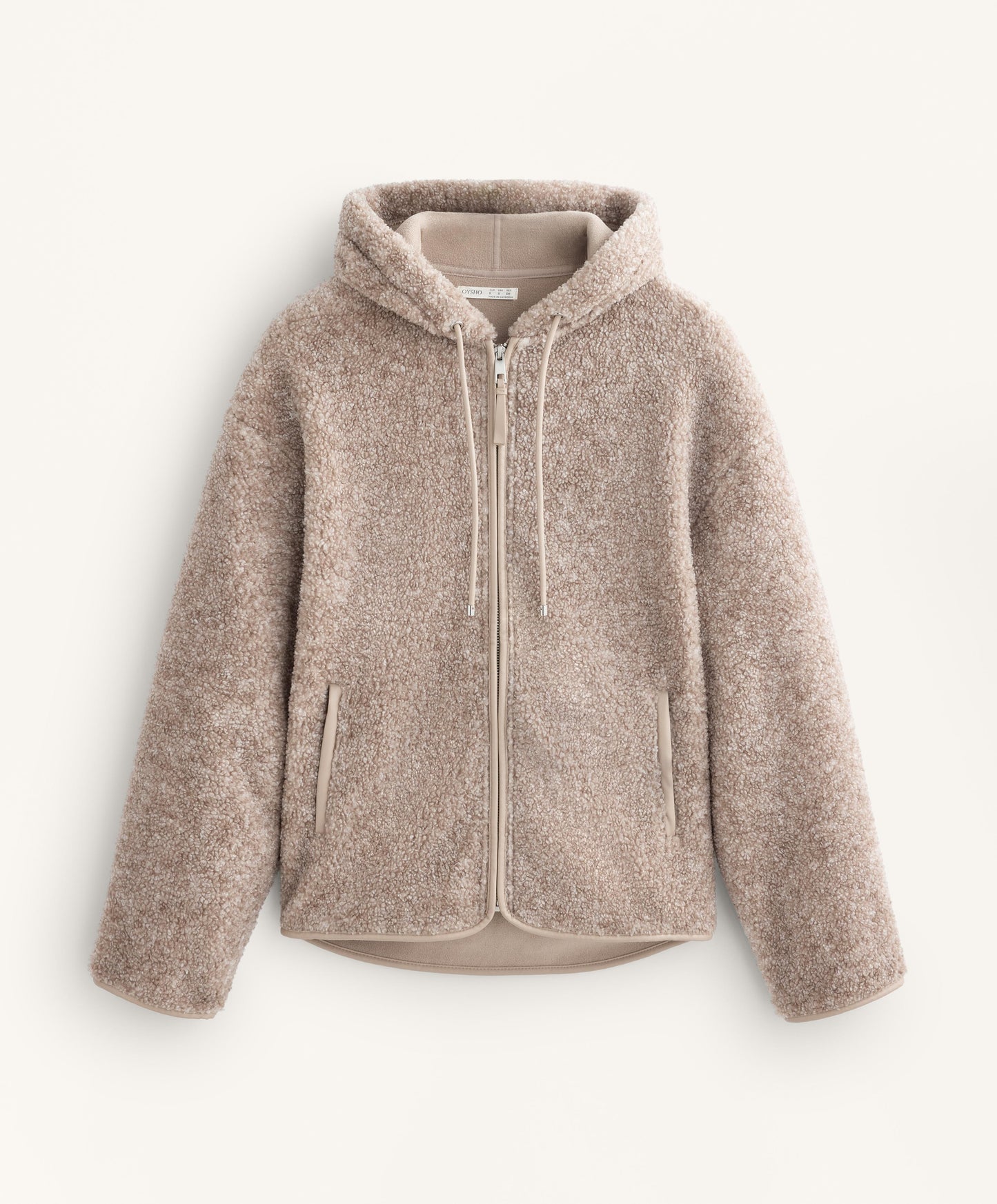Faux-shearling hooded jacket