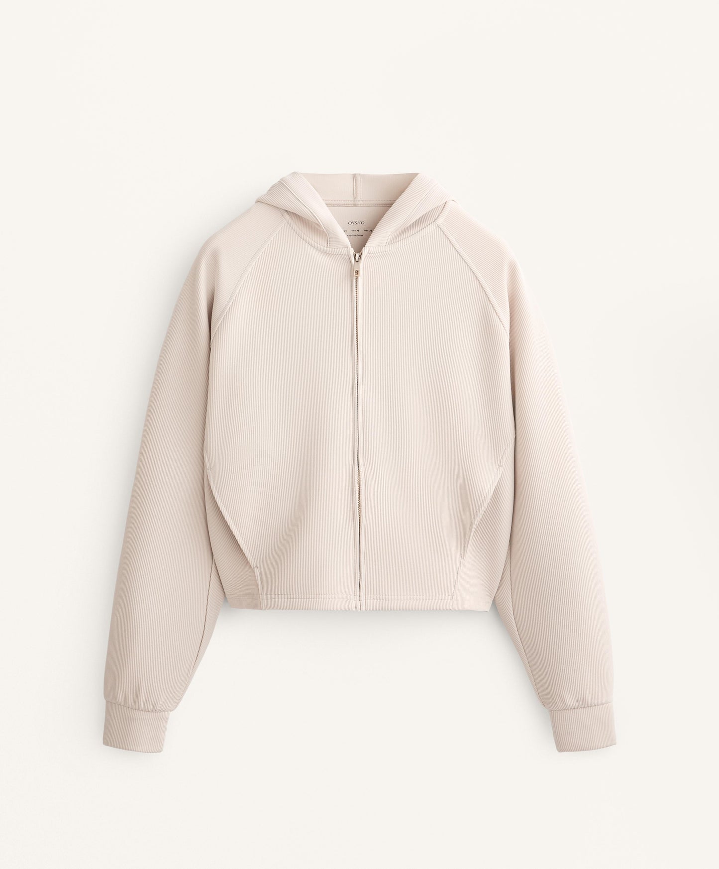 29% modal rib hooded jacket