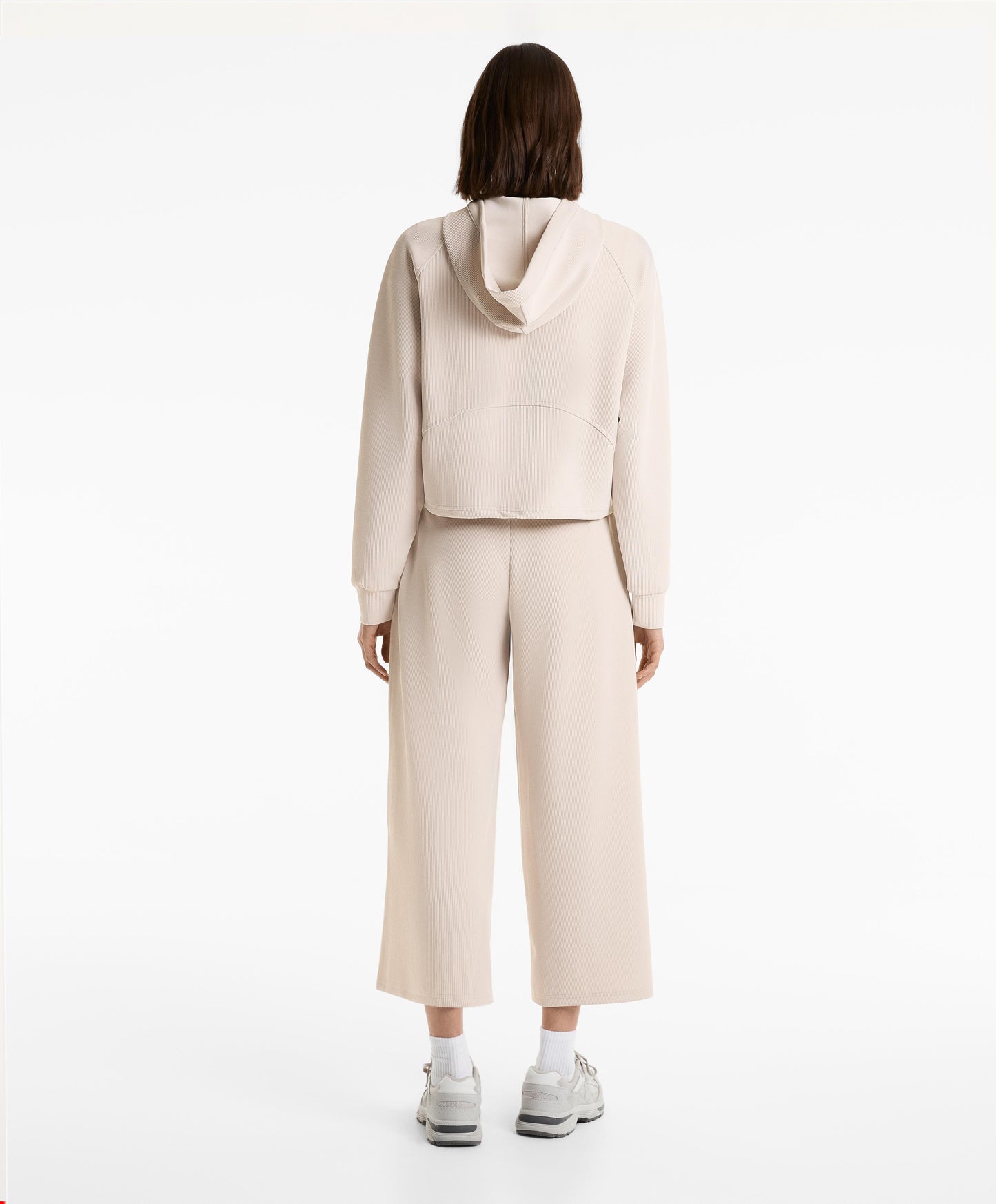 29% modal rib hooded jacket