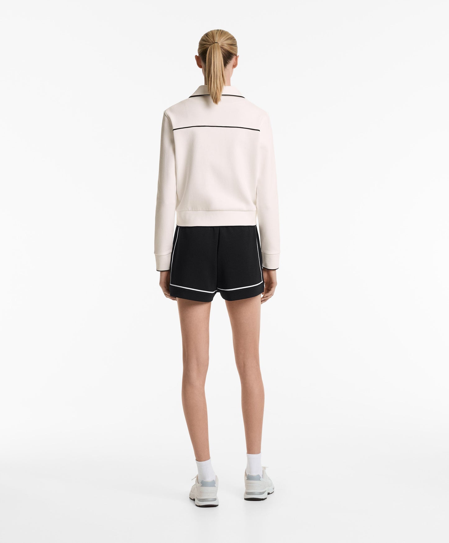 Cotton-blend jacket with contrast details