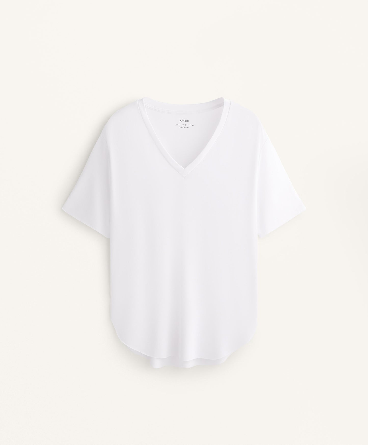 Modal blend V-neck T-shirt