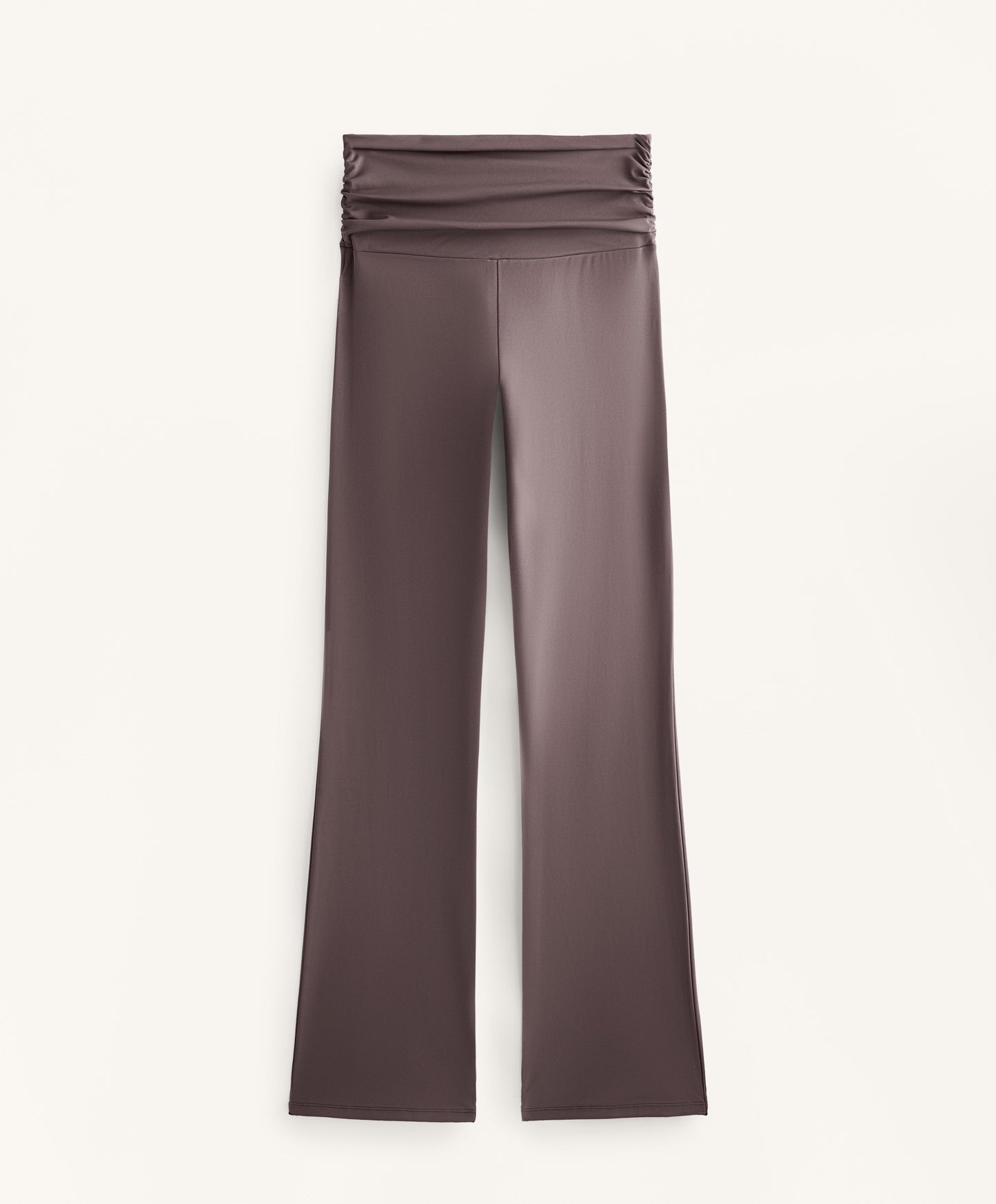High-rise Comfortlux ruched waist flare trousers