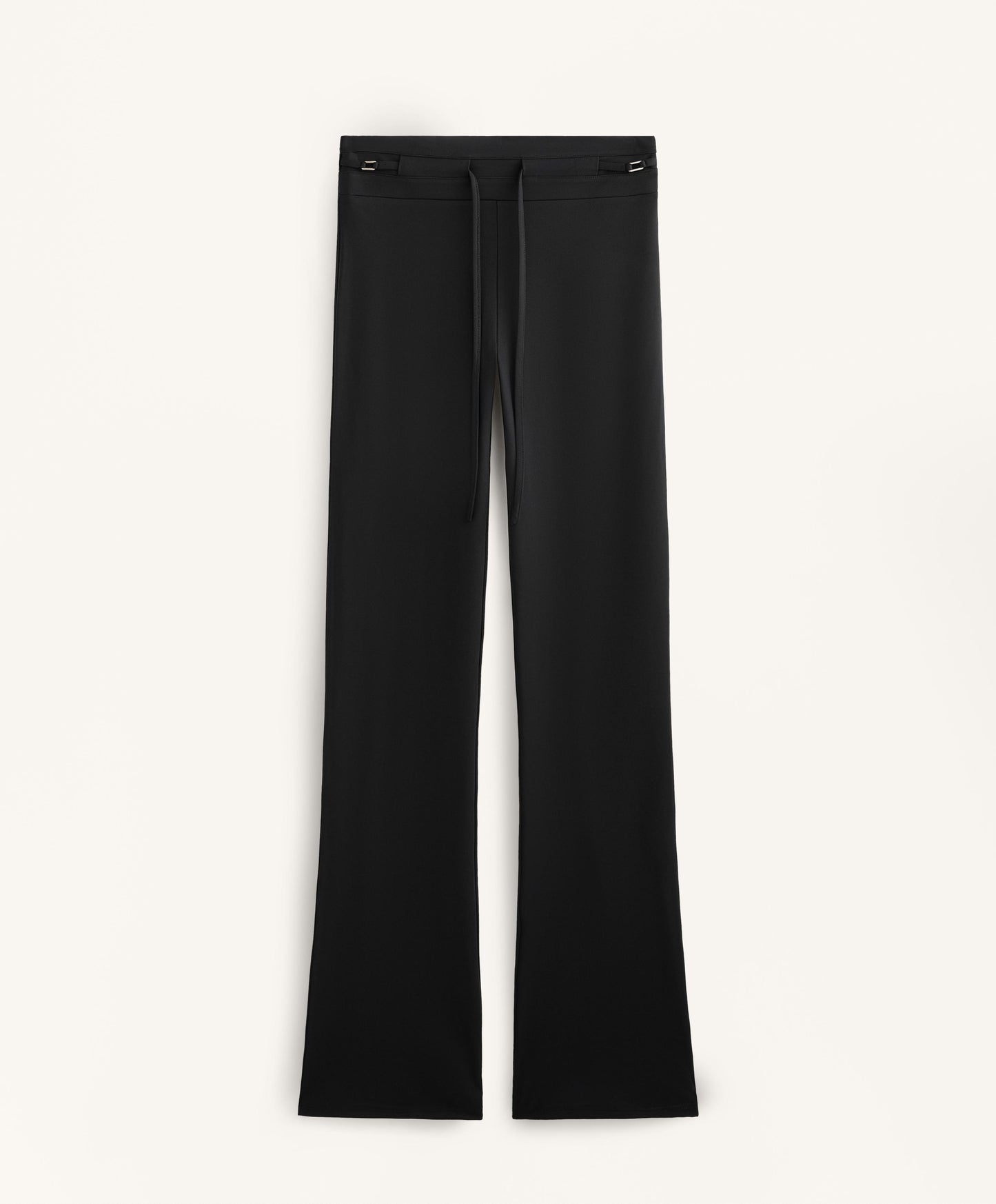 High-rise Comfortlux belted flare trousers