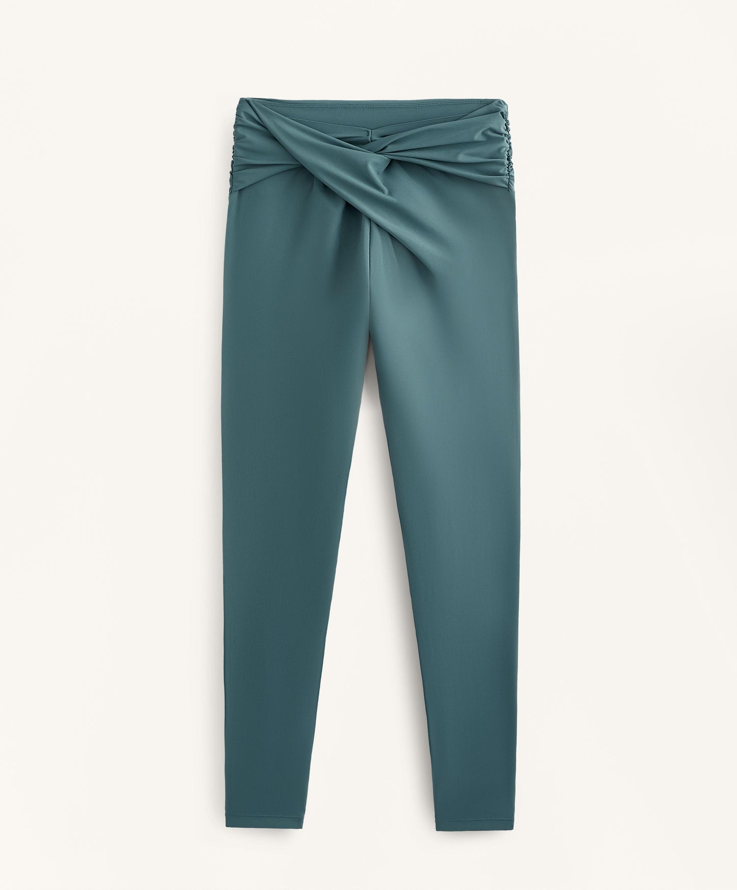 Light Touch draped V-cut ankle-length leggings