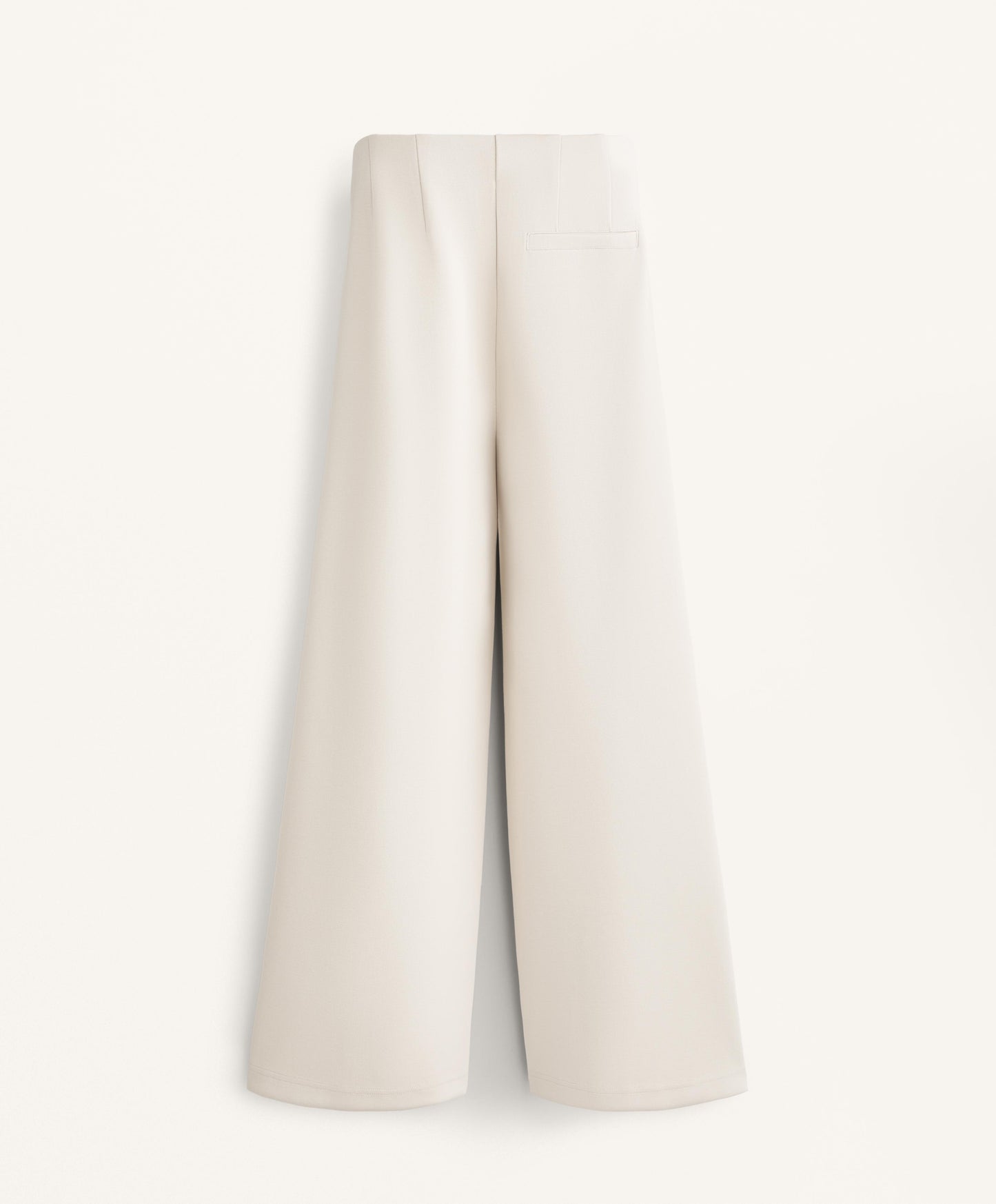 Super high rise piqu¨¦ long trousers with cotton