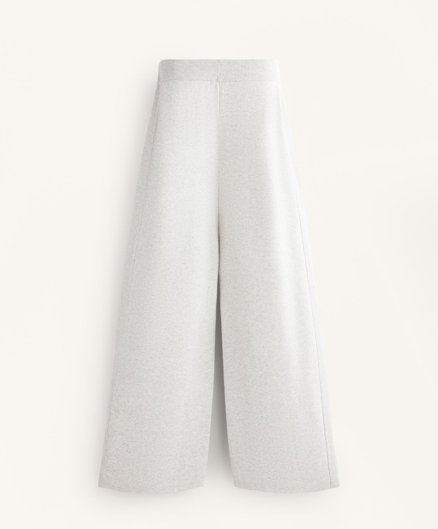 Straight-leg knit trousers with side rib