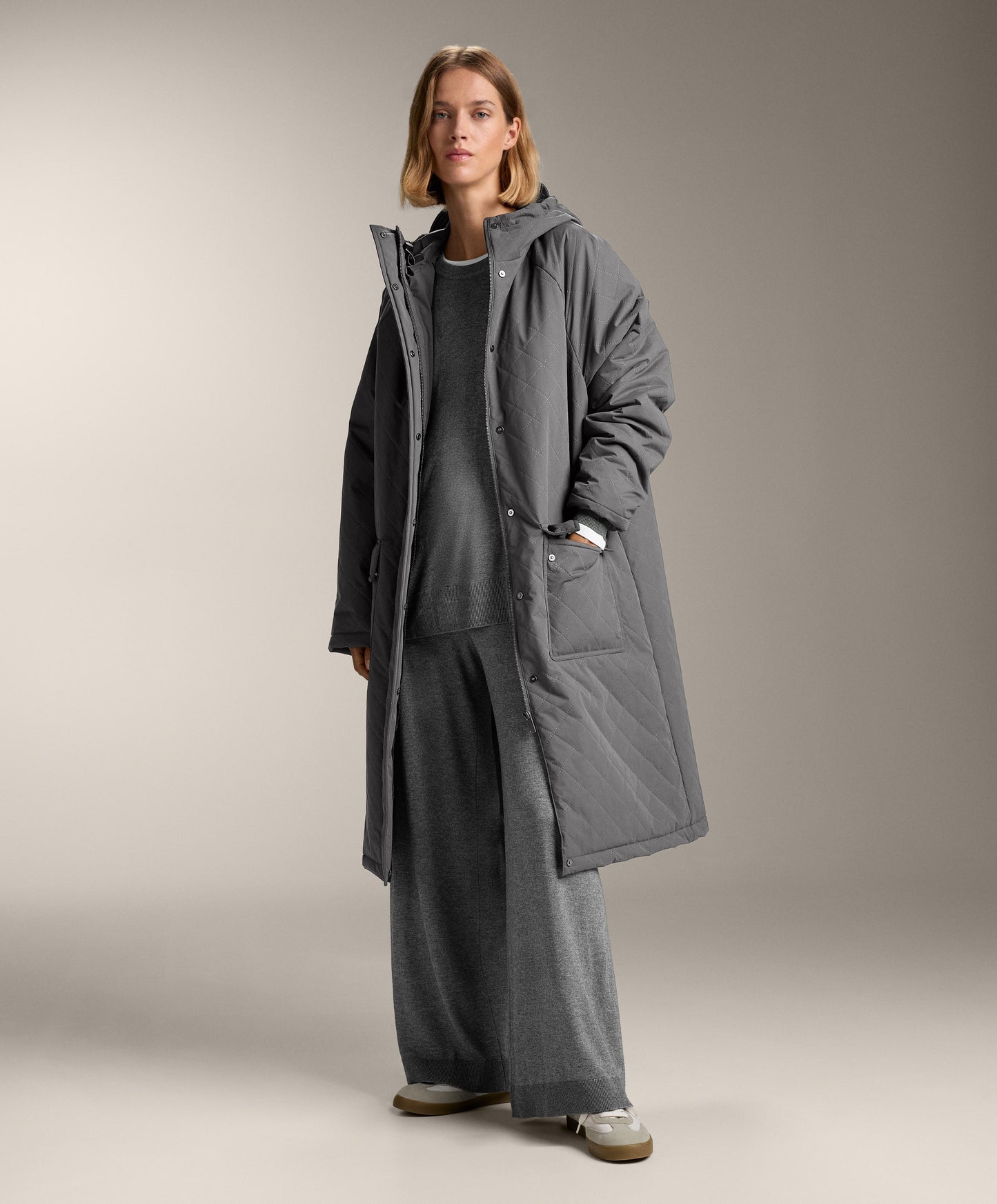 10% cashmere straight knit trousers